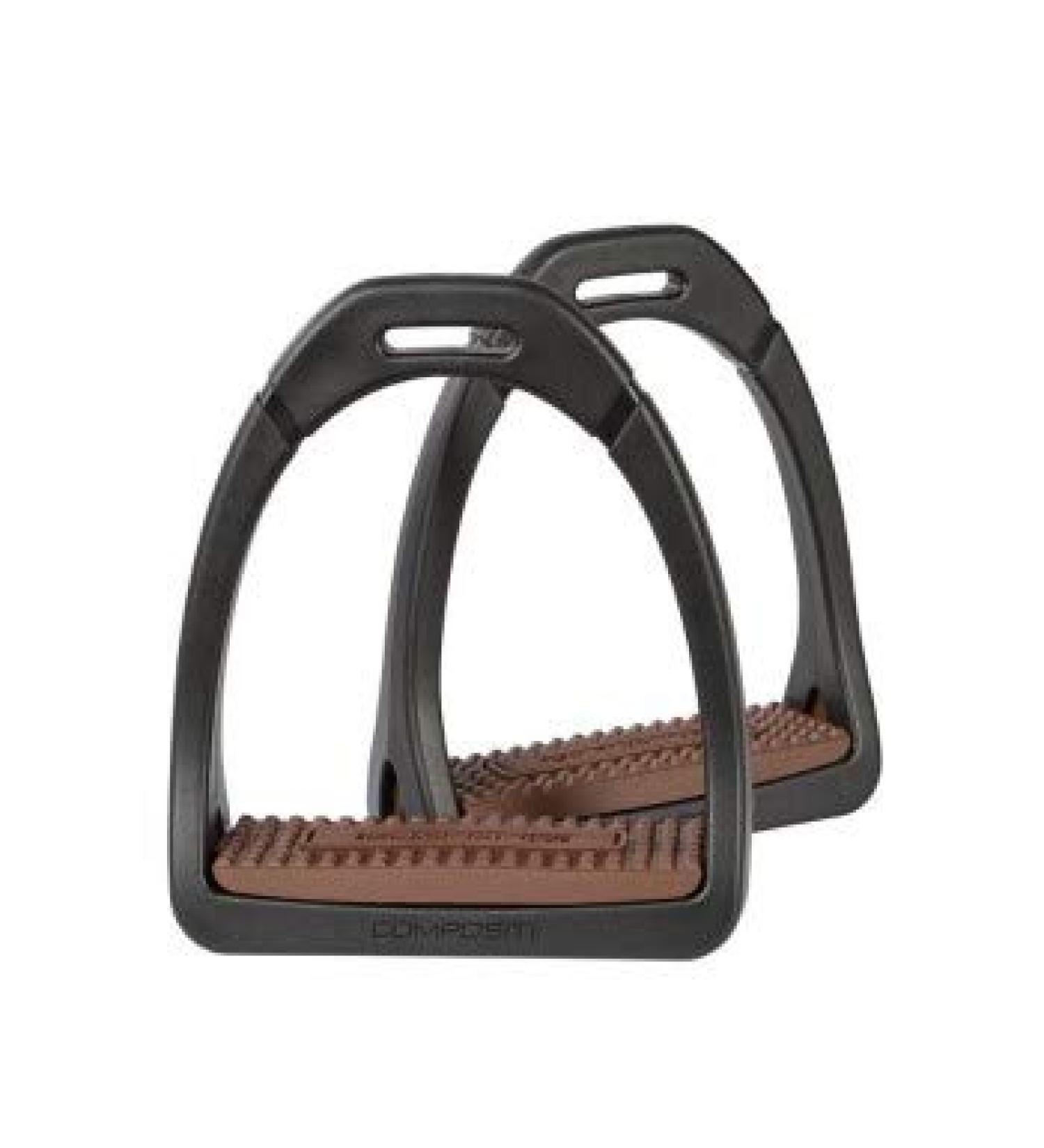PFIFF plastic stirrups black-brown Full