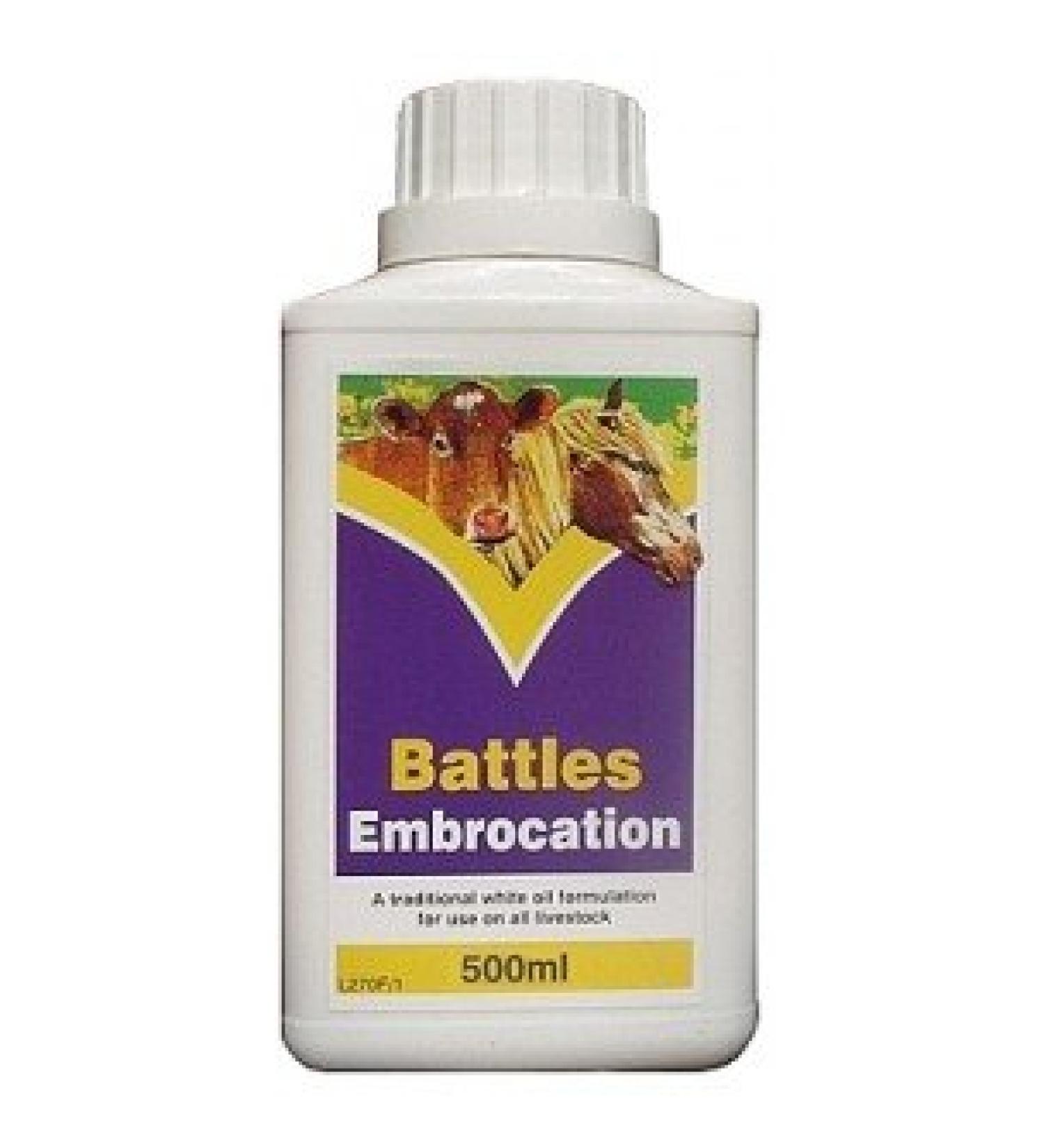 Battles Embrocation Oil - The Best White Embrocation Oil That Can Be Used On All Types Of Livestock And Horse (Choose 250ml Or 500ml)