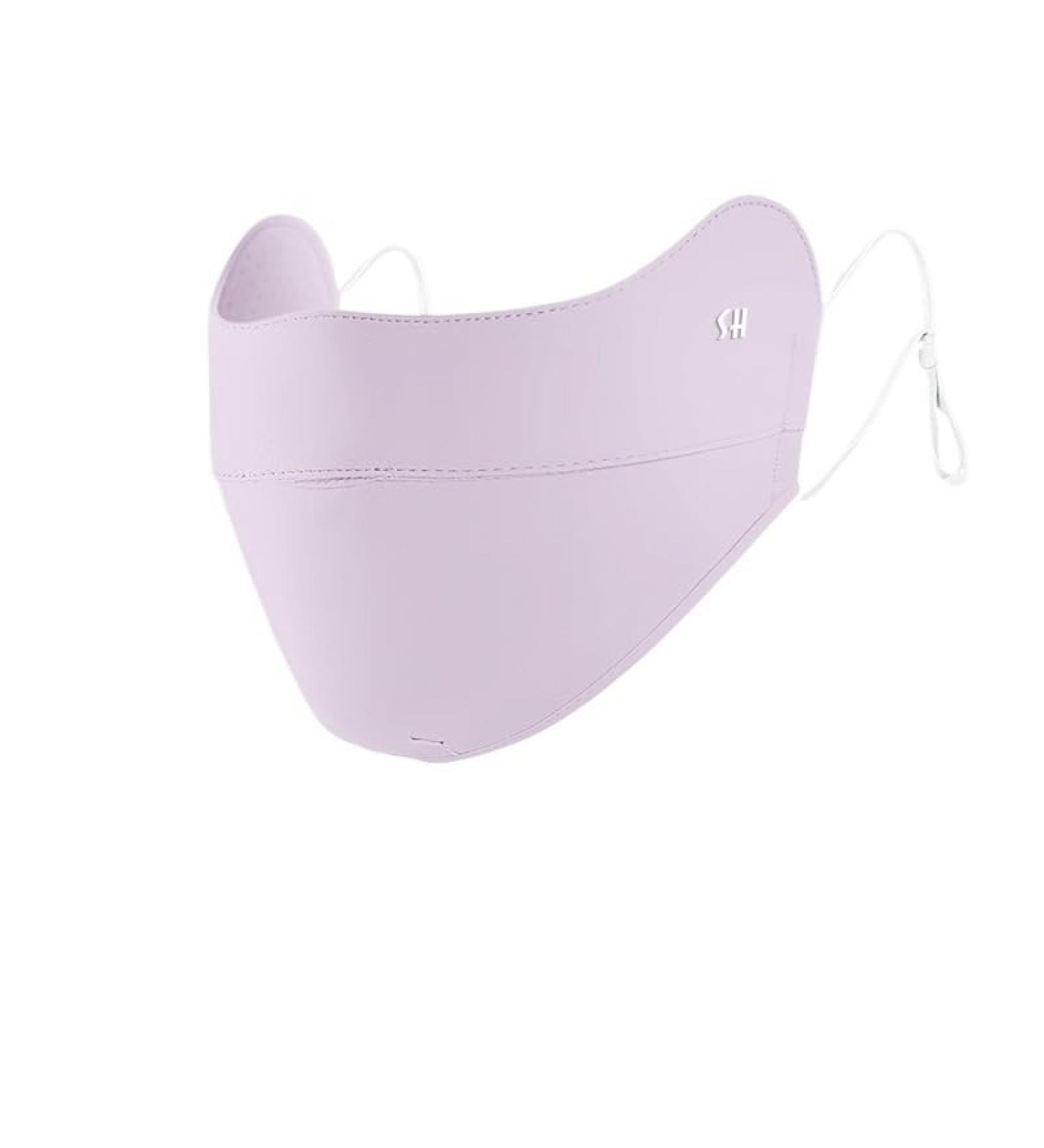 NAERTFD Summer Full Face Sun Protection Mask Breathable Ice Sile Veil for Outdoor Sports | Classic Purple - Buy Online on GoSupps.com