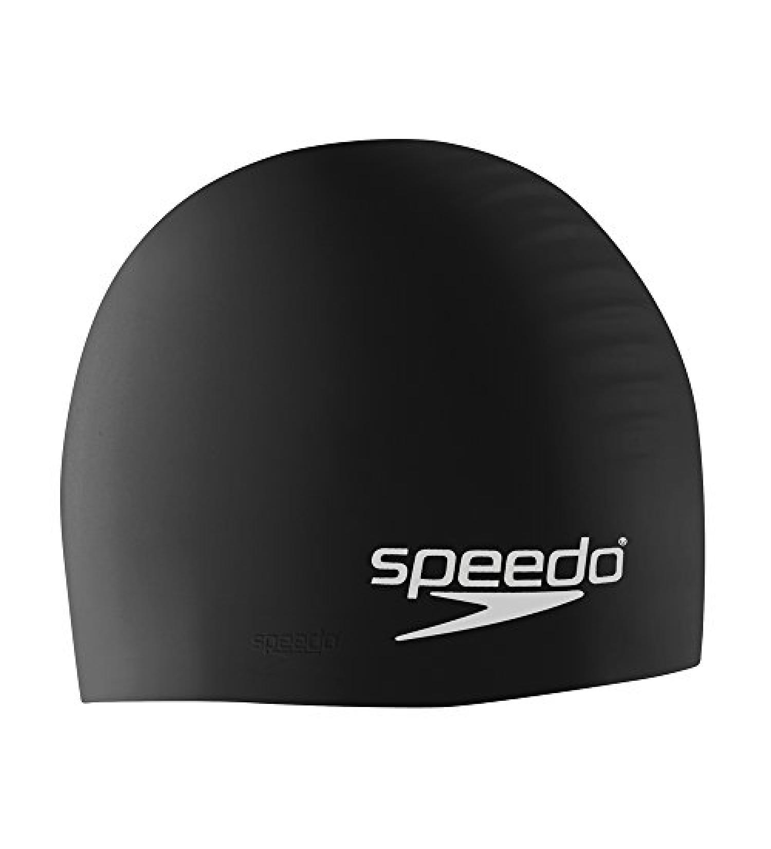 Speedo Silicone Swim Cap - Unisex Adult Speedo Black - Buy Online on GoSupps.com