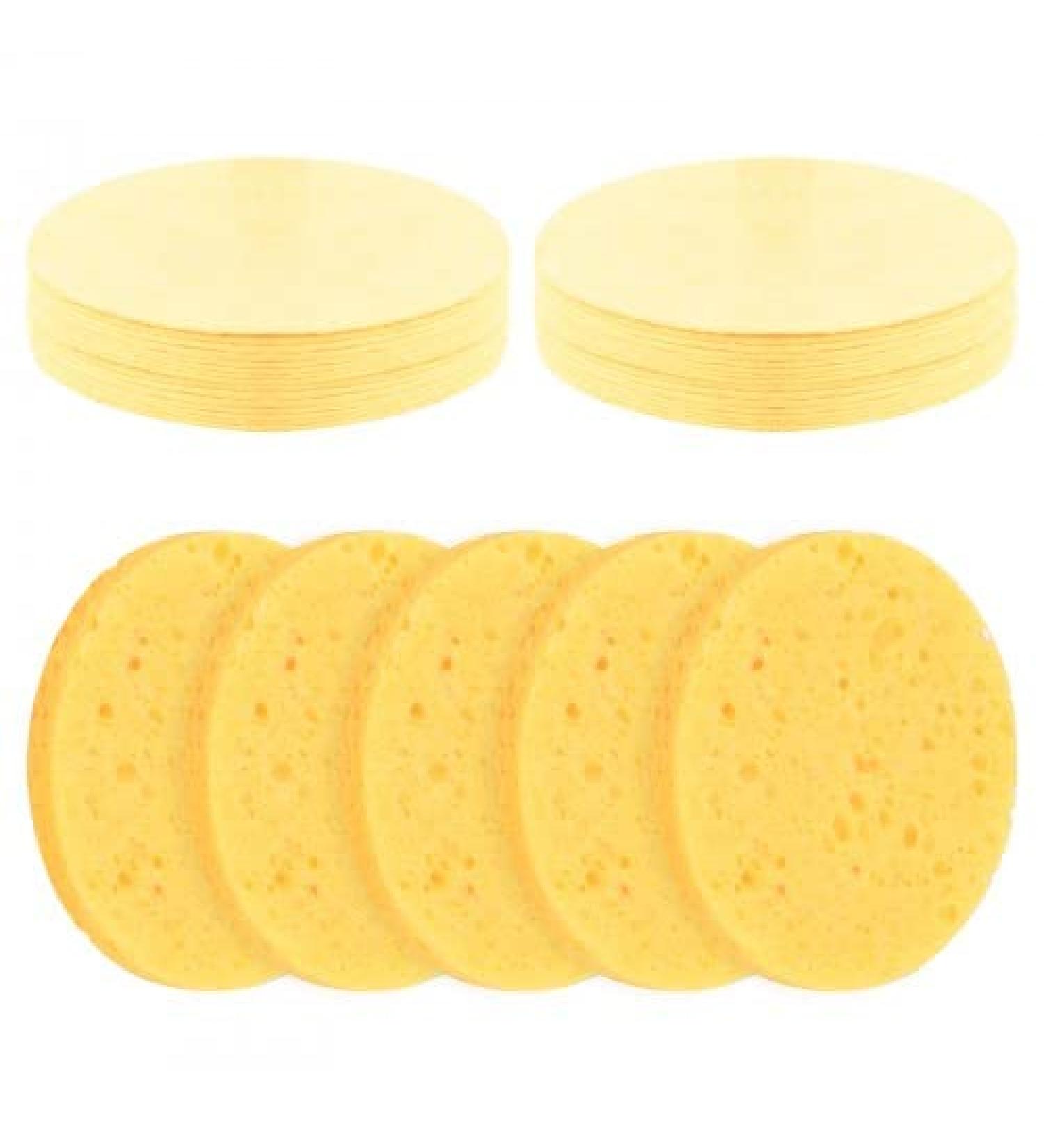 CHStarina 20 Faces Compressed Sponges - Soft Facial Cleaning & Makeup Removal Sponges - Eco-Friendly Face Wash Sponges for All Skin Types - Buy Online on GoSupps.com
