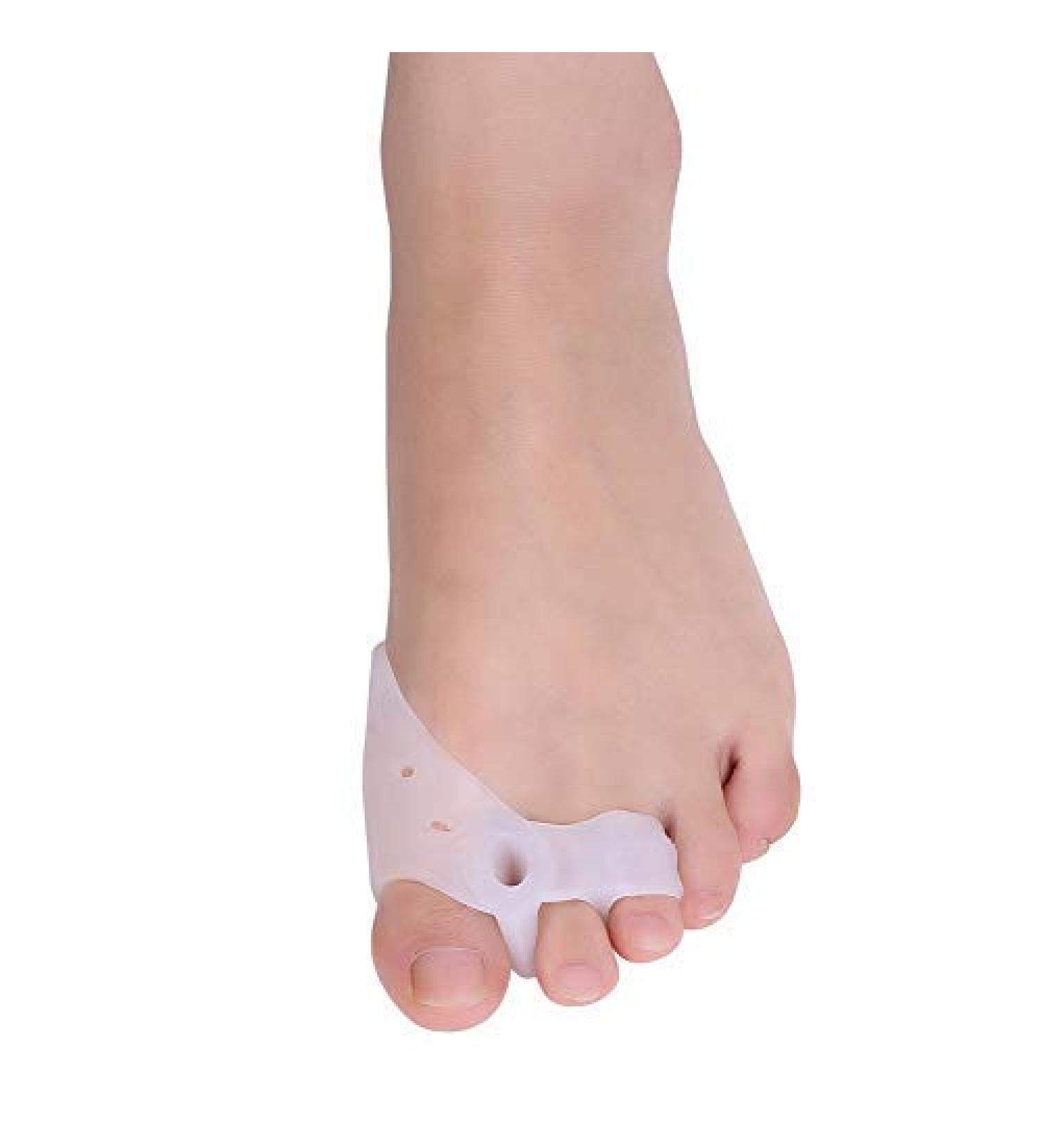 Anggrek Gel Toe Separator for Bunion Hallux Valgus & Hammer Toe - Anti-Slip Active Big Toe Spreader - 2 Pairs in Milchwei  - Buy Online on GoSupps.com