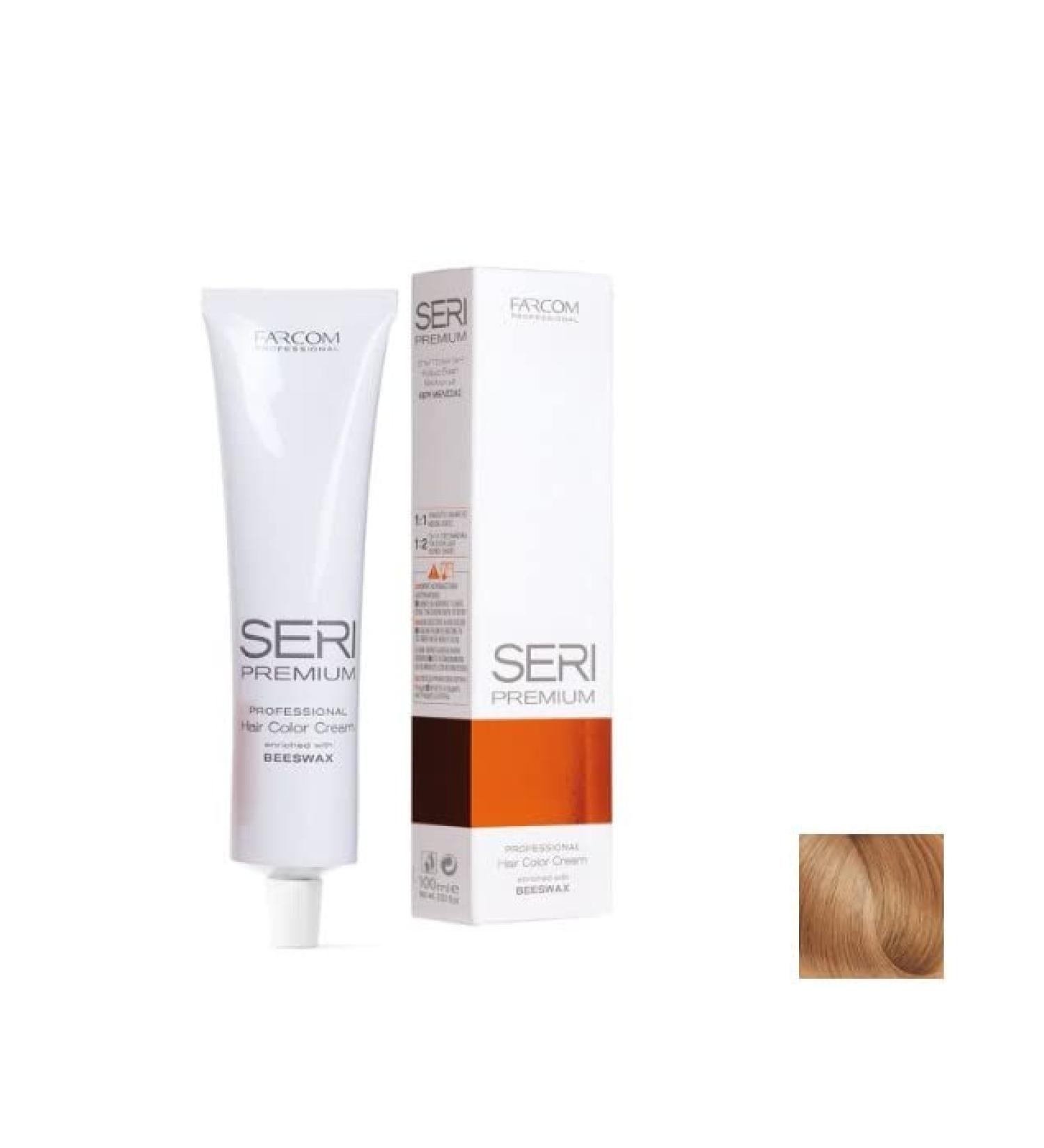  Farcom professional Seri Premium Hair Colour Cream Enriched with Beeswax (9.7 Very Light Sand Blonde 100 ml) - Buy Online on GoSupps.com