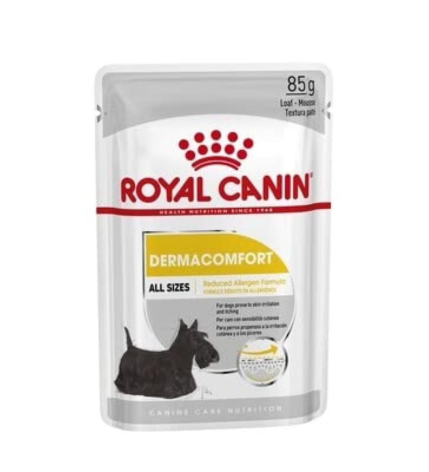 Royal Canin Dermacomfort Wet Pouches Adult Dog Food 85g (Pack of 48) - Buy Online on GoSupps.com