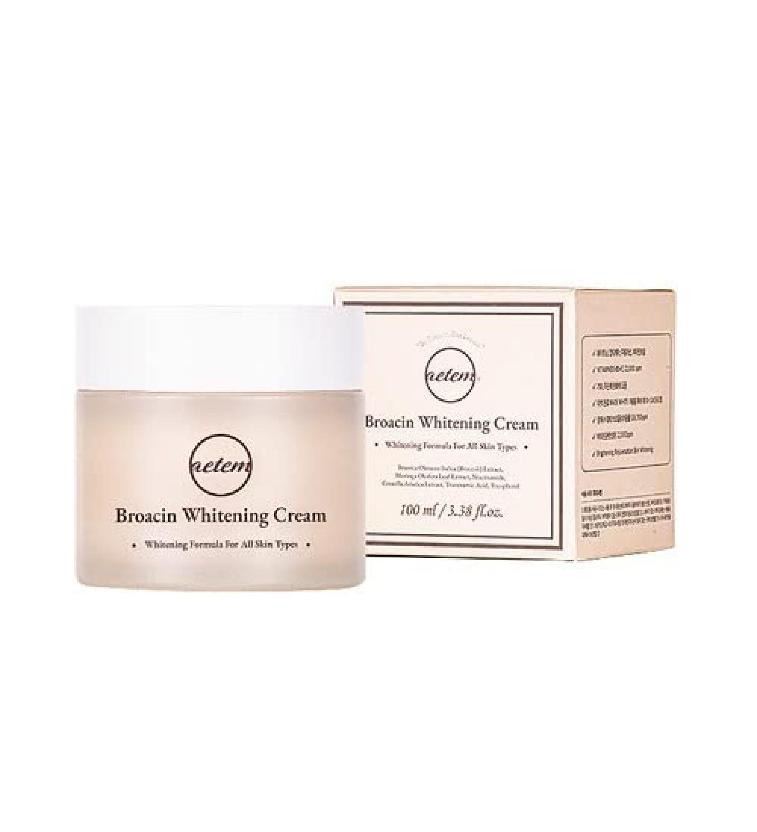 Buy Aetem Broacin Whitening Cream | Brightening Cream for Dark Spots & Hyperpigmentation - 100ml (3.38oz) - Effective Skin Brightening Solution - Buy Online on GoSupps.com