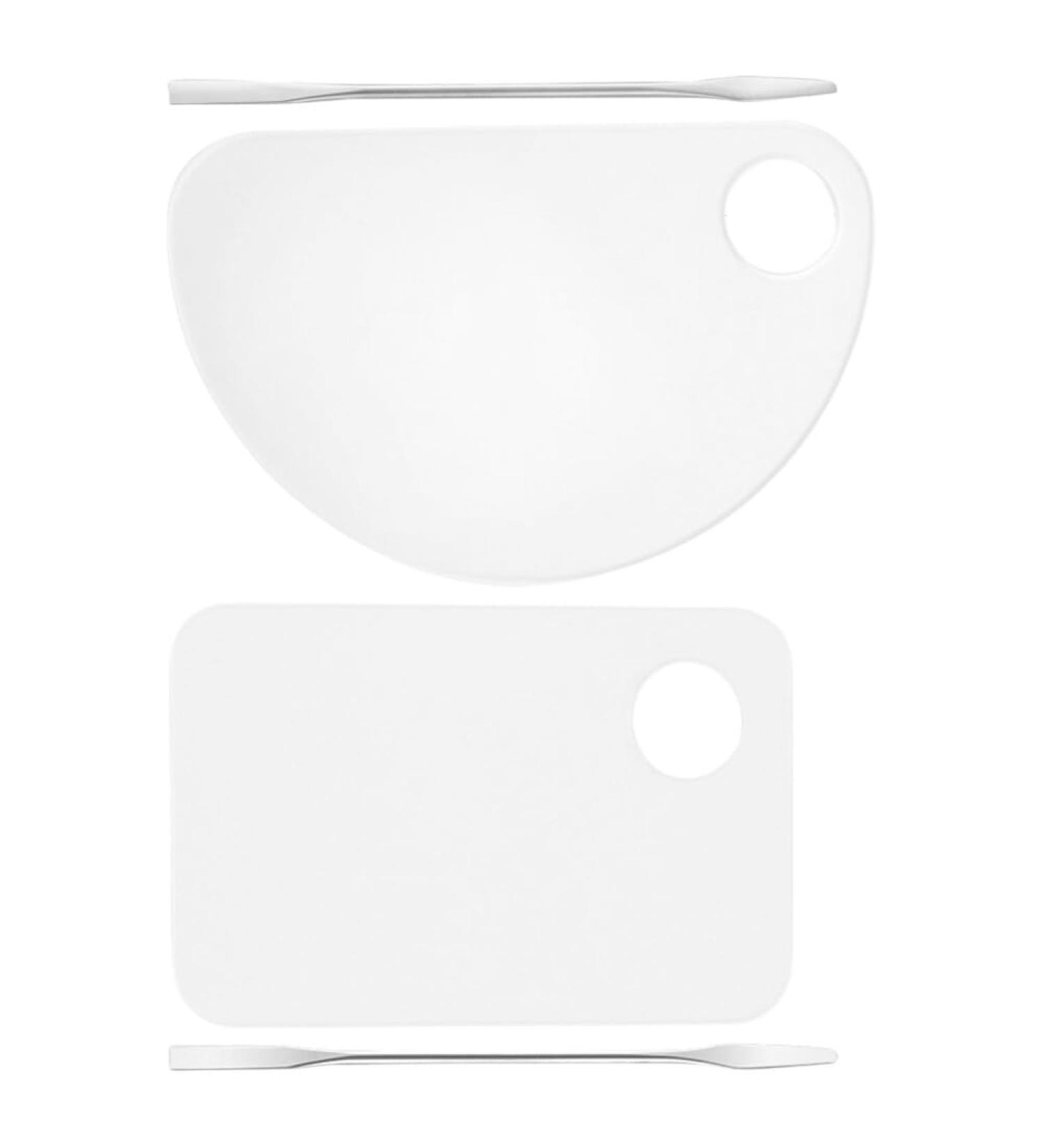Buy Baluue Acrylic Makeup Palette Set - 2 Sets with Spatulas for Cosmetics Nail Art & Beauty Salon | International Shipping Available - Buy Online on GoSupps.com