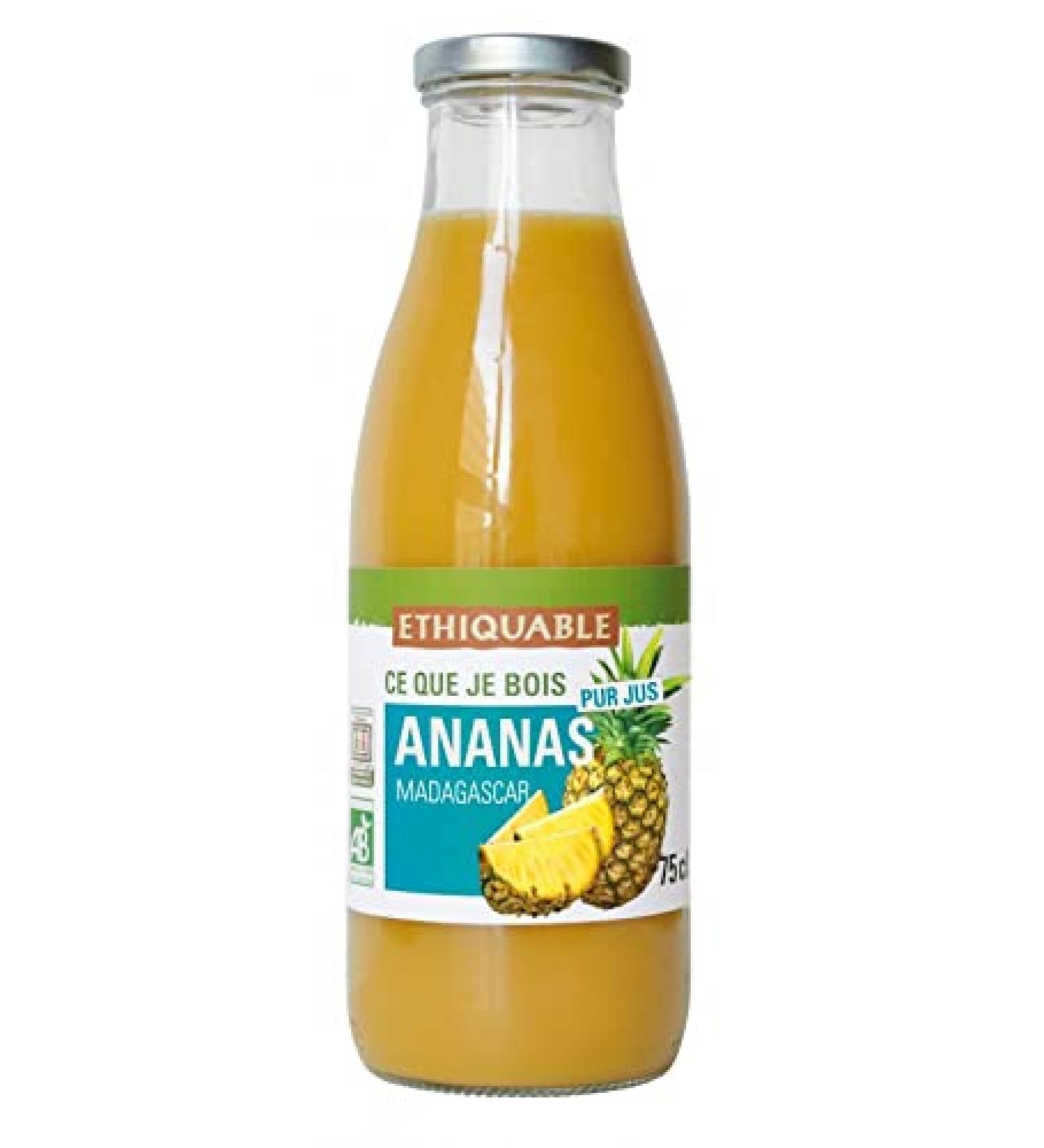 Pure organic and fair trade pineapple juice