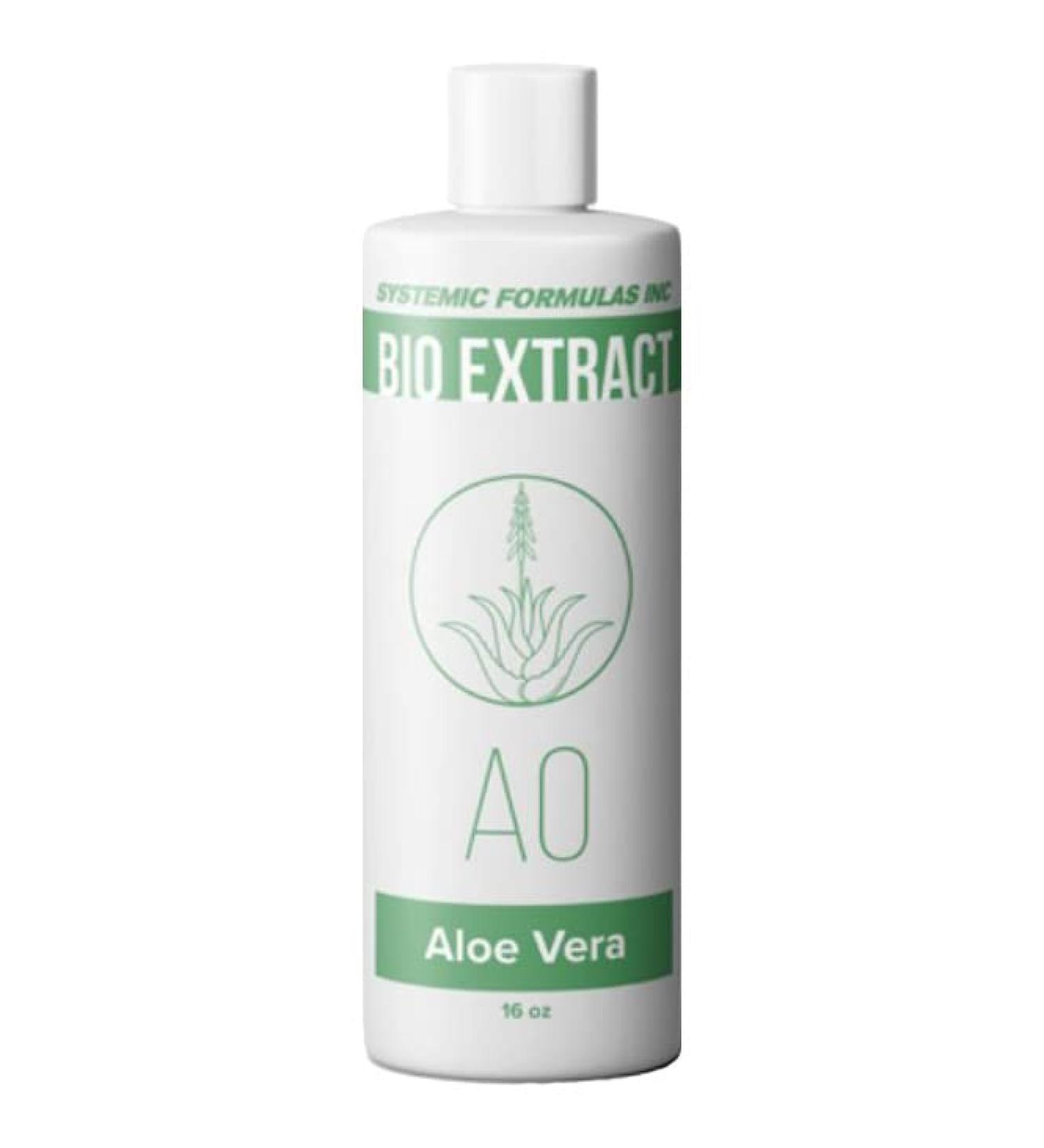 Systemic Formulas AO Aloe Vera 16 Fl Oz BioExtract 200 - Concentrated Aloe Vera Extract for Internal & External Use - Buy Online on GoSupps.com