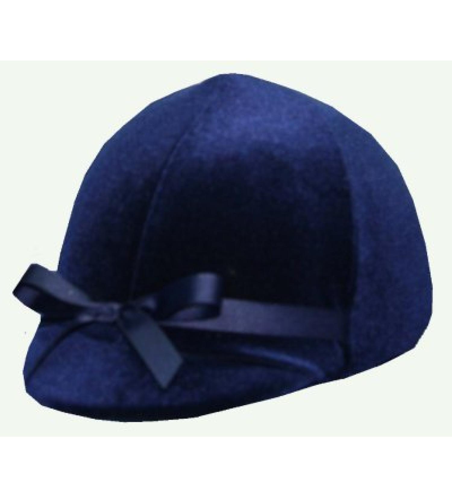 Equestrian Riding Helmet Cover - Navy Velvet