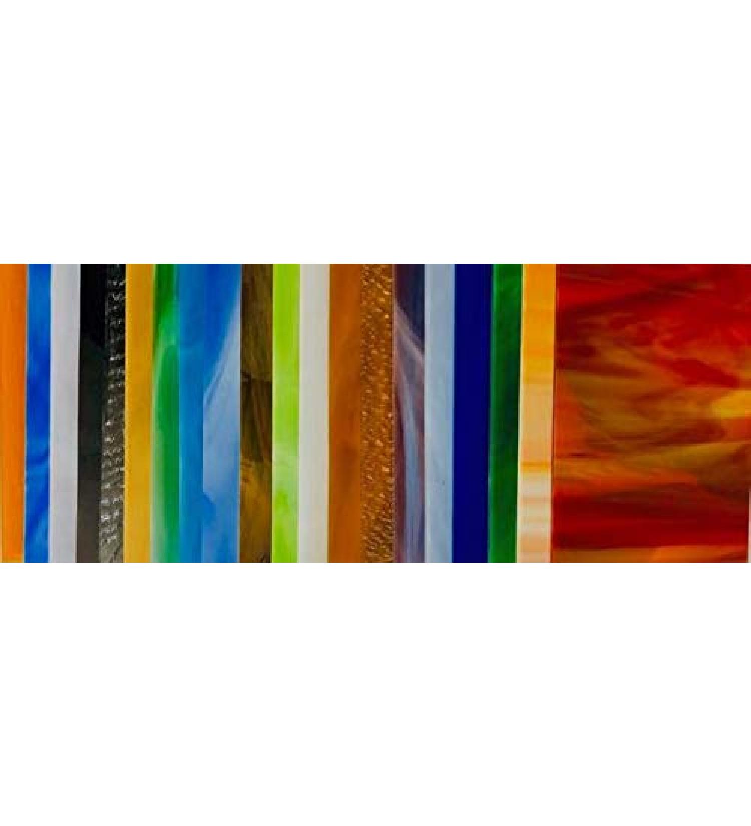 20 Sheets SPECTRUM & Wissmach Stained Glass (4" x 6") Opals Cathedrals by Sun and Moon Stained Glass