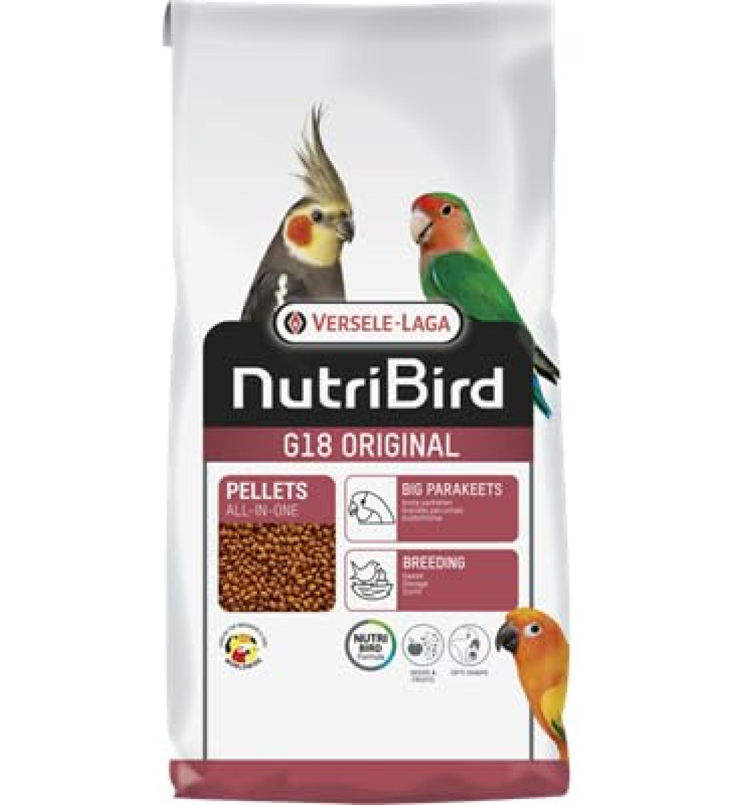 G18 NutriBird Verselle Laga Healthy Parrot Pellets African Grey Conure Cockatiel Cockatoo Macaw Super Food - Buy Online on GoSupps.com
