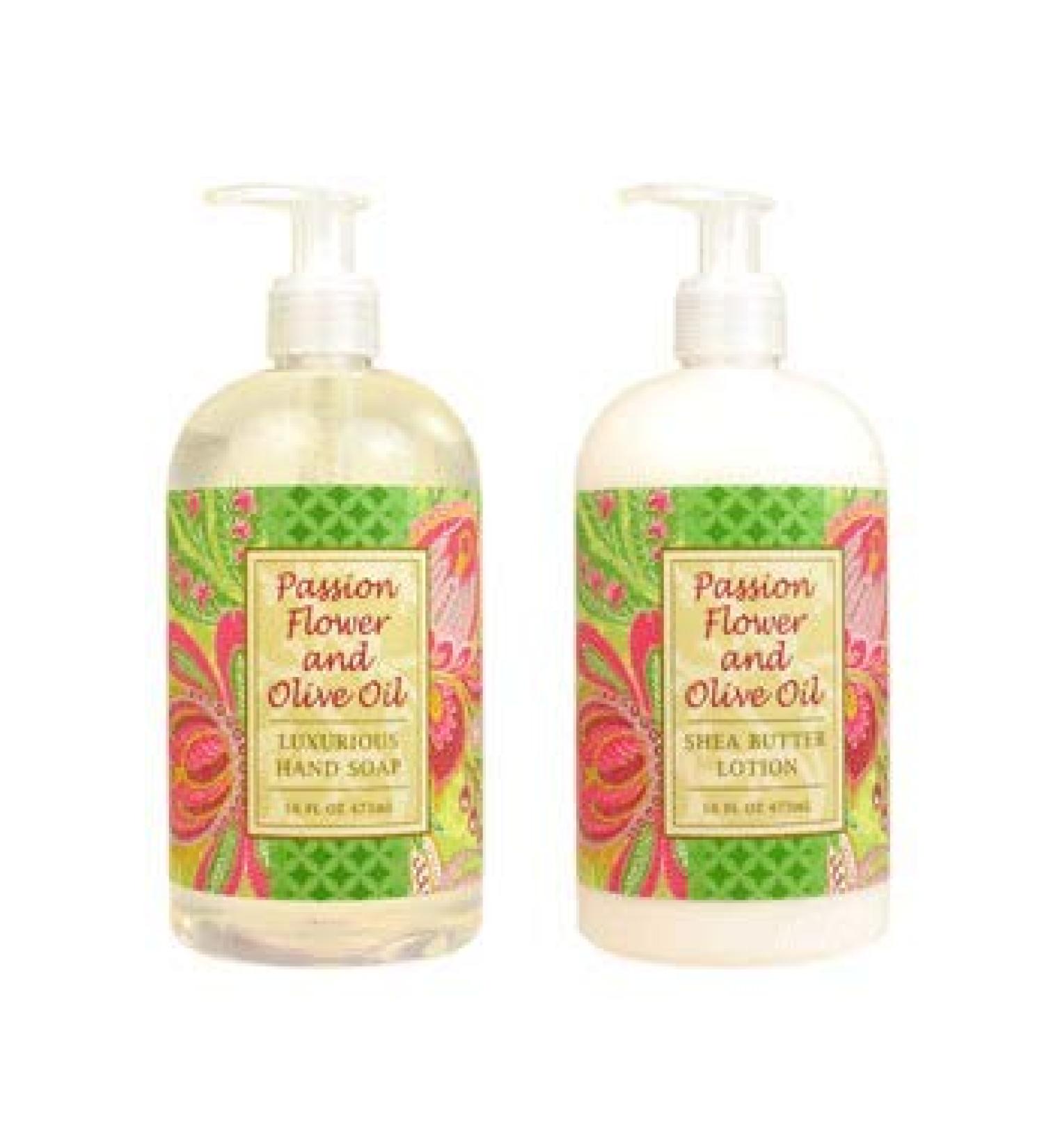 Greenwich Bay Trading Company Botanical Collection: Passion Flower 16oz Hand Soap + 16oz Lotion - Buy Online on GoSupps.com