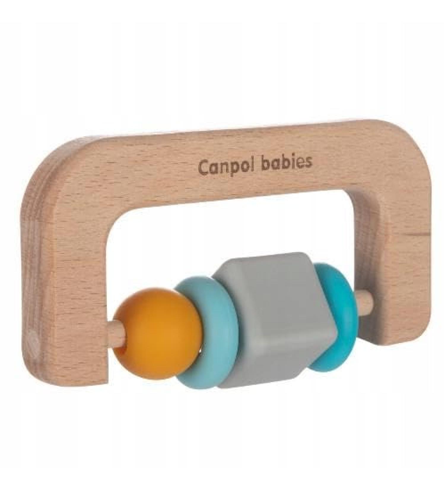 Bite ring wood silicone baby baby canol
