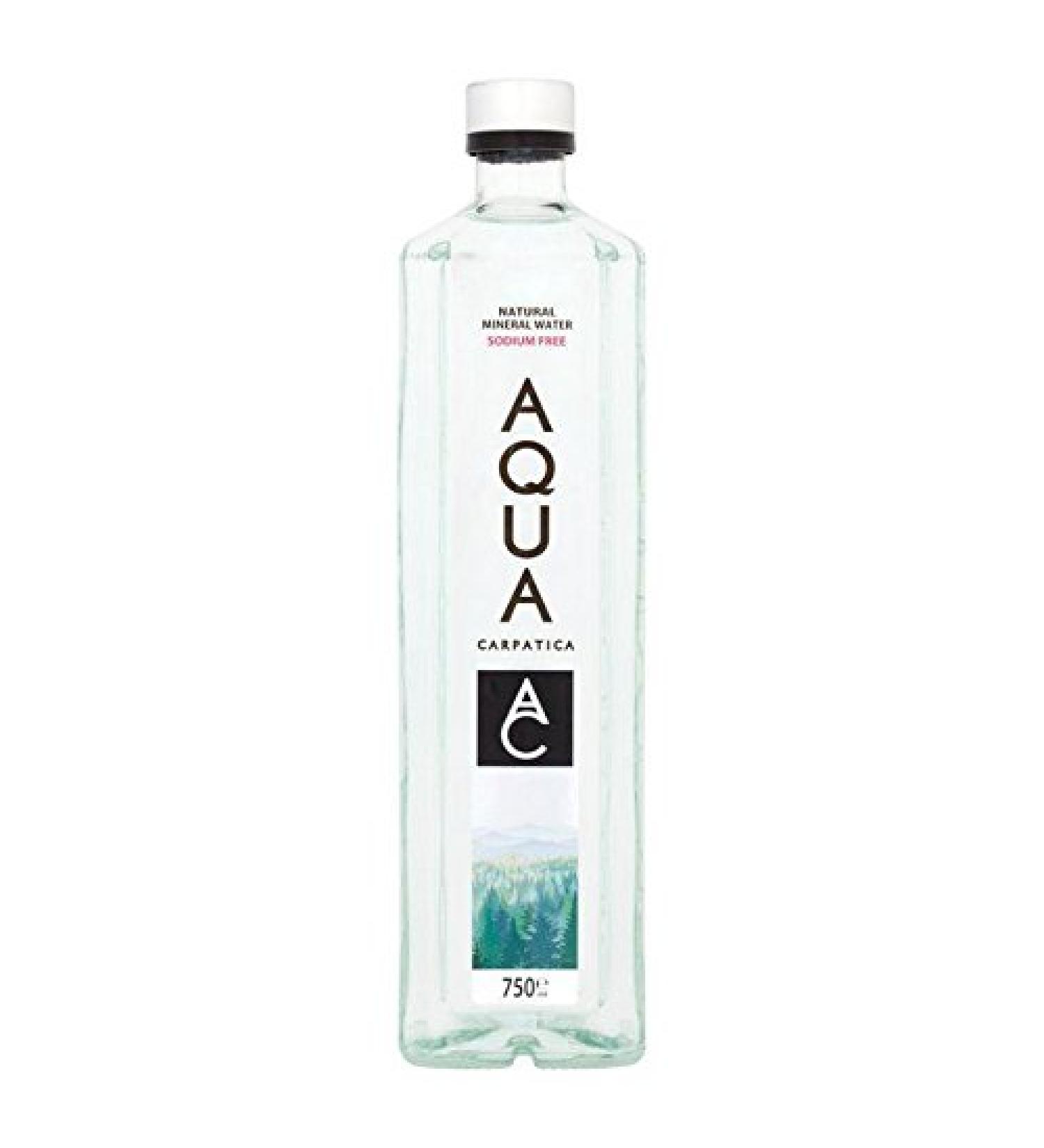 AQUA Carpatica Still Natural Bouteille d'eau min rale en verre sans sodium 750 ml