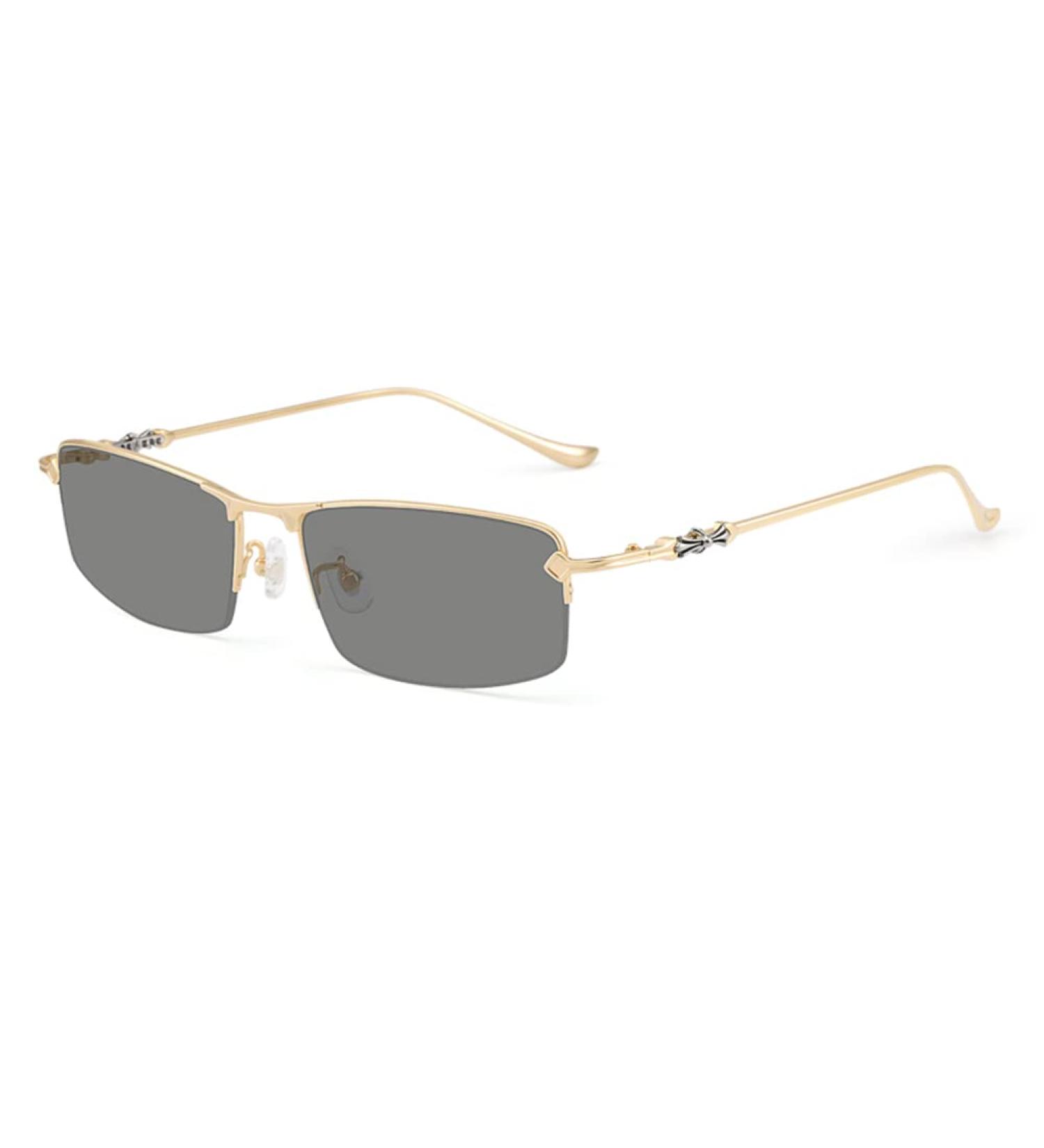 Shop Riccie Varifocal Reading Glasses for Men - Pure Titanium Multifocal Photochromic UV400 Sunglasses | Diopters +1.0 to +3.0 - Buy Online on GoSupps.com