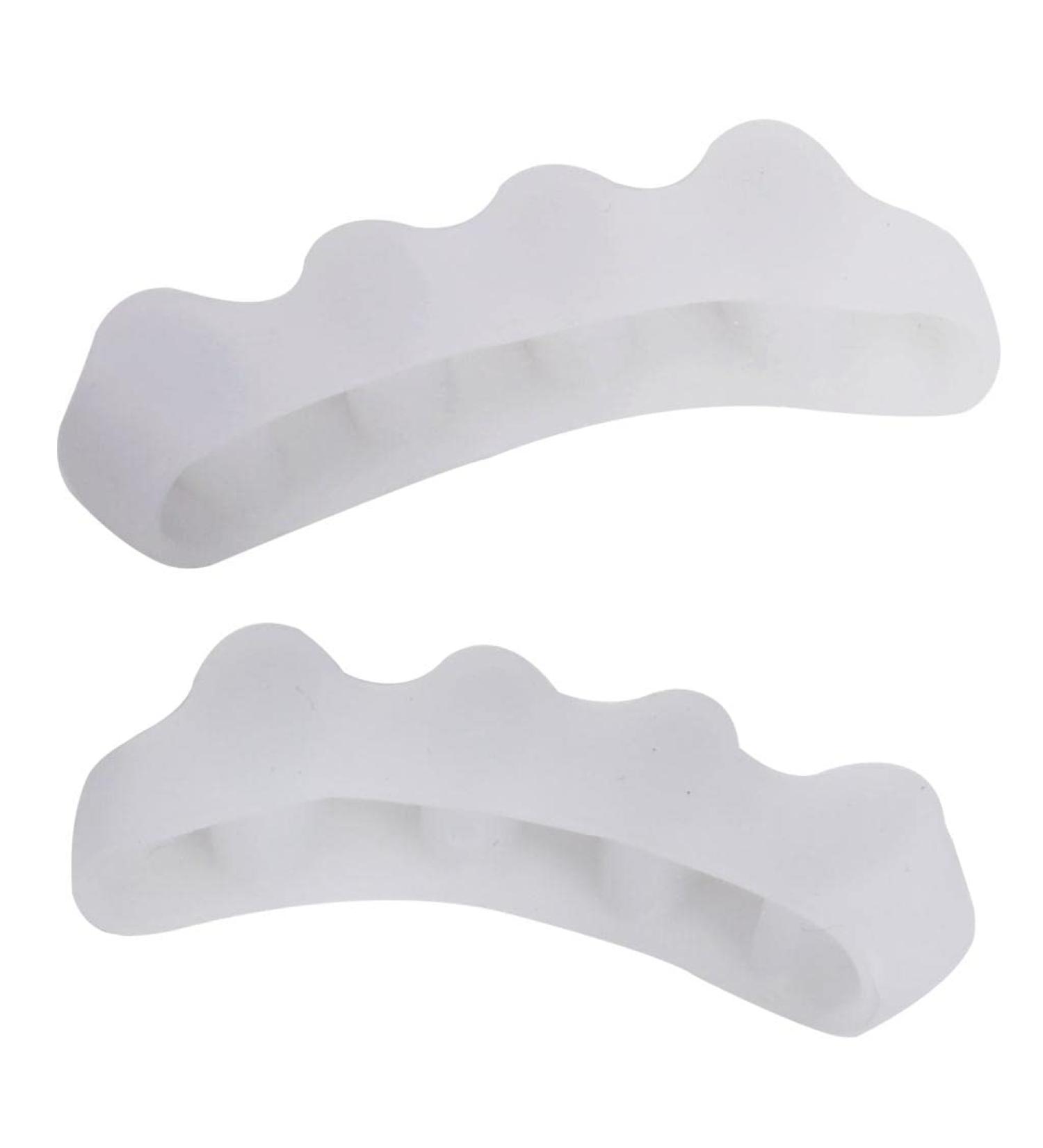 Buy Soft Silica Gel White Toe Separators for Valgus Toe Spreading | International Shipping Available - Buy Online on GoSupps.com