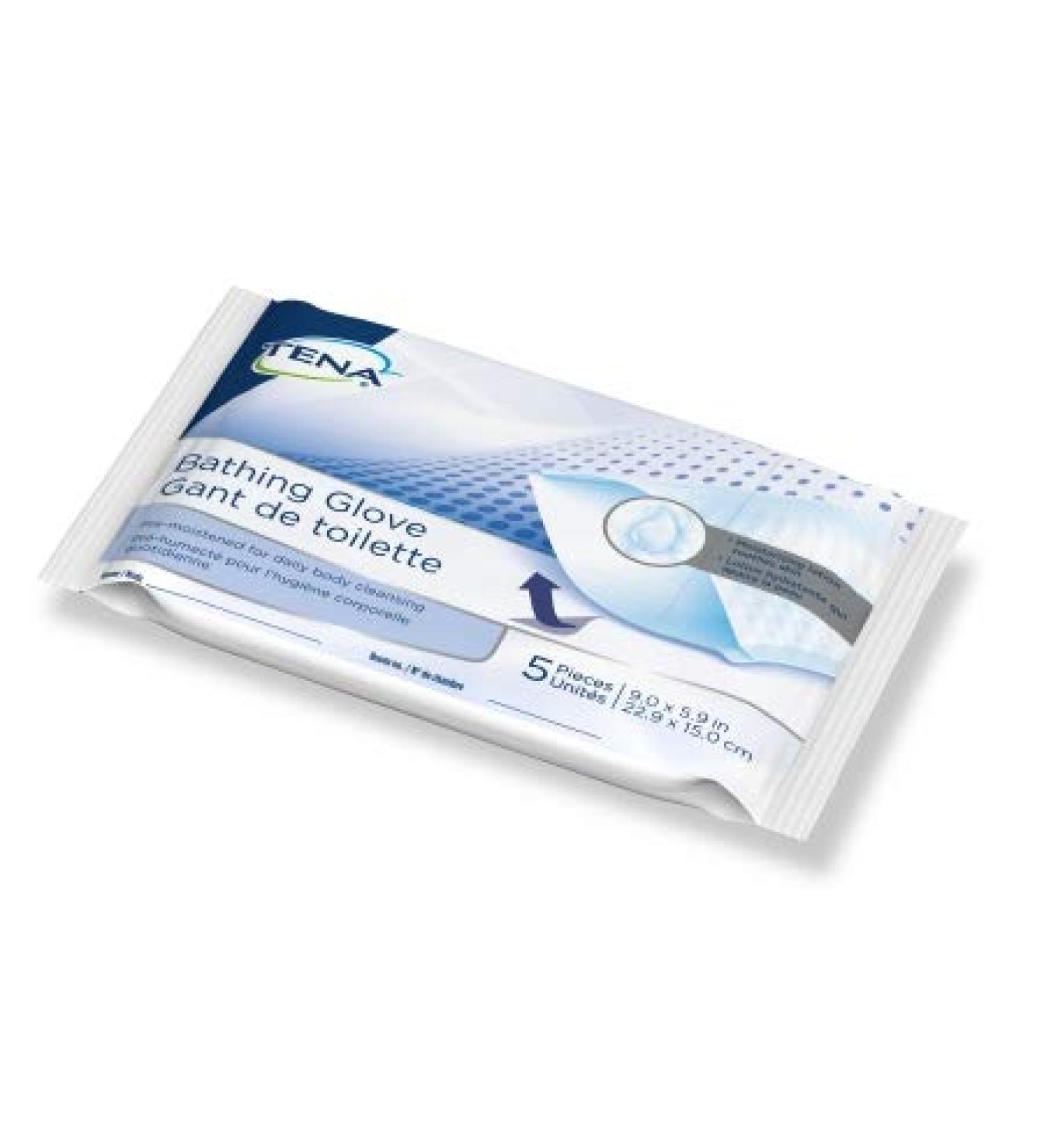 TENA Bathing Glove Scented 5 Count