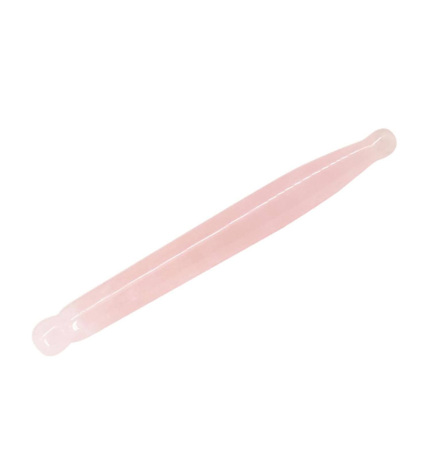 Lurrose Rose Quartz Acupuncture Pen | Facial Massage Tool & Gua Sha Scrub - Natural Jade Spa Razorboard | 12x1.3cm Miss Pink - Buy Online on GoSupps.com