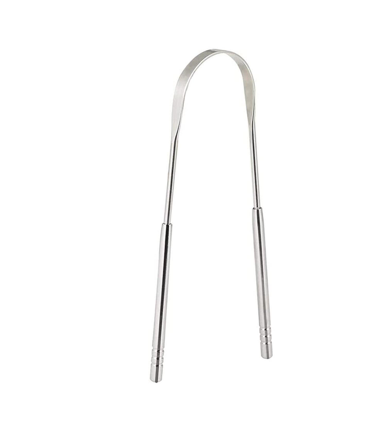 Premium Stainless Steel U-Shaped Tongue Cleaner | Enhance Oral Hygiene | Safe & Comfortable Tongue Scraper - Buy Online on GoSupps.com