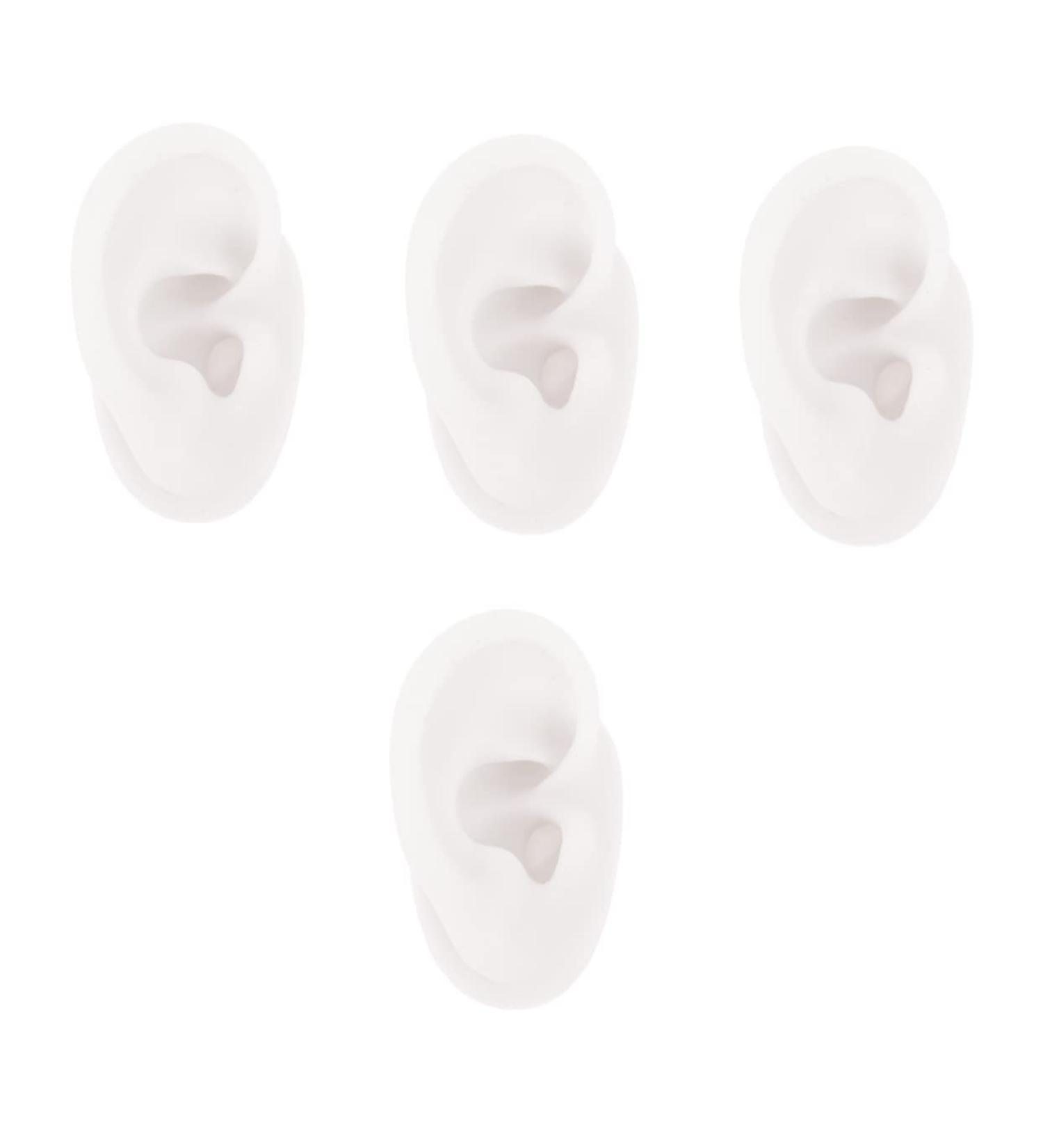 4pcs Silicone Human Ear Anatomy Model for Jewelry and Ear Piercing Practice | Fake Mannequin Ear Mold Set | Body Parts Training Tool - Buy Online on GoSupps.com