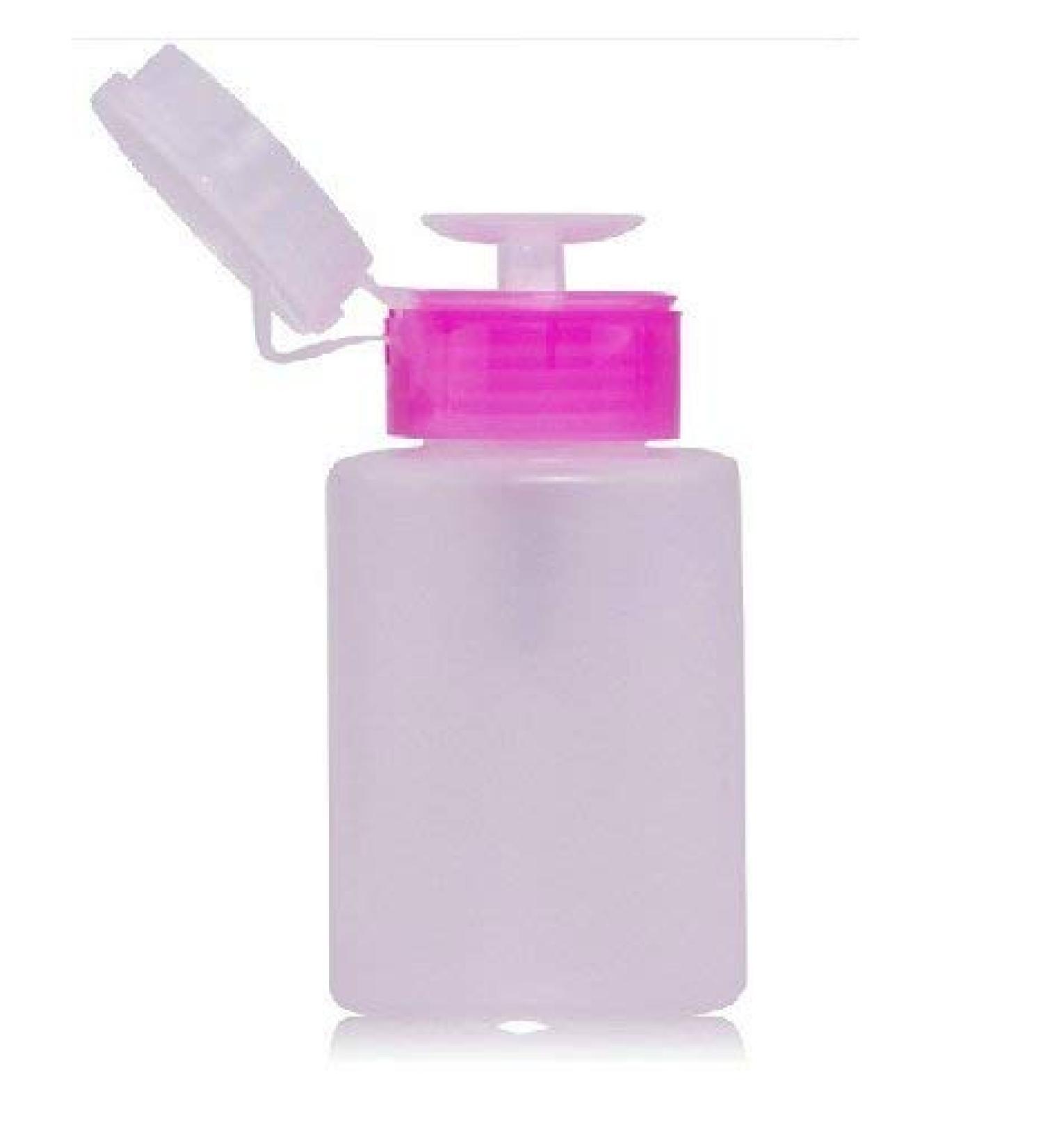 1 JaTop 150ml Pump Empty Bottle Dispenser for Nail Polish Remover Liquid Bottles Container Clear A: Dispenser