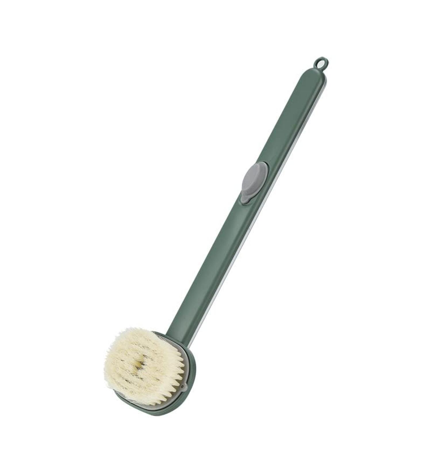 Long Handle Bath Massage Cleaning Brush - Exfoliating Back Scrubber for Hard to Reach Areas (Green) - Buy Online on GoSupps.com