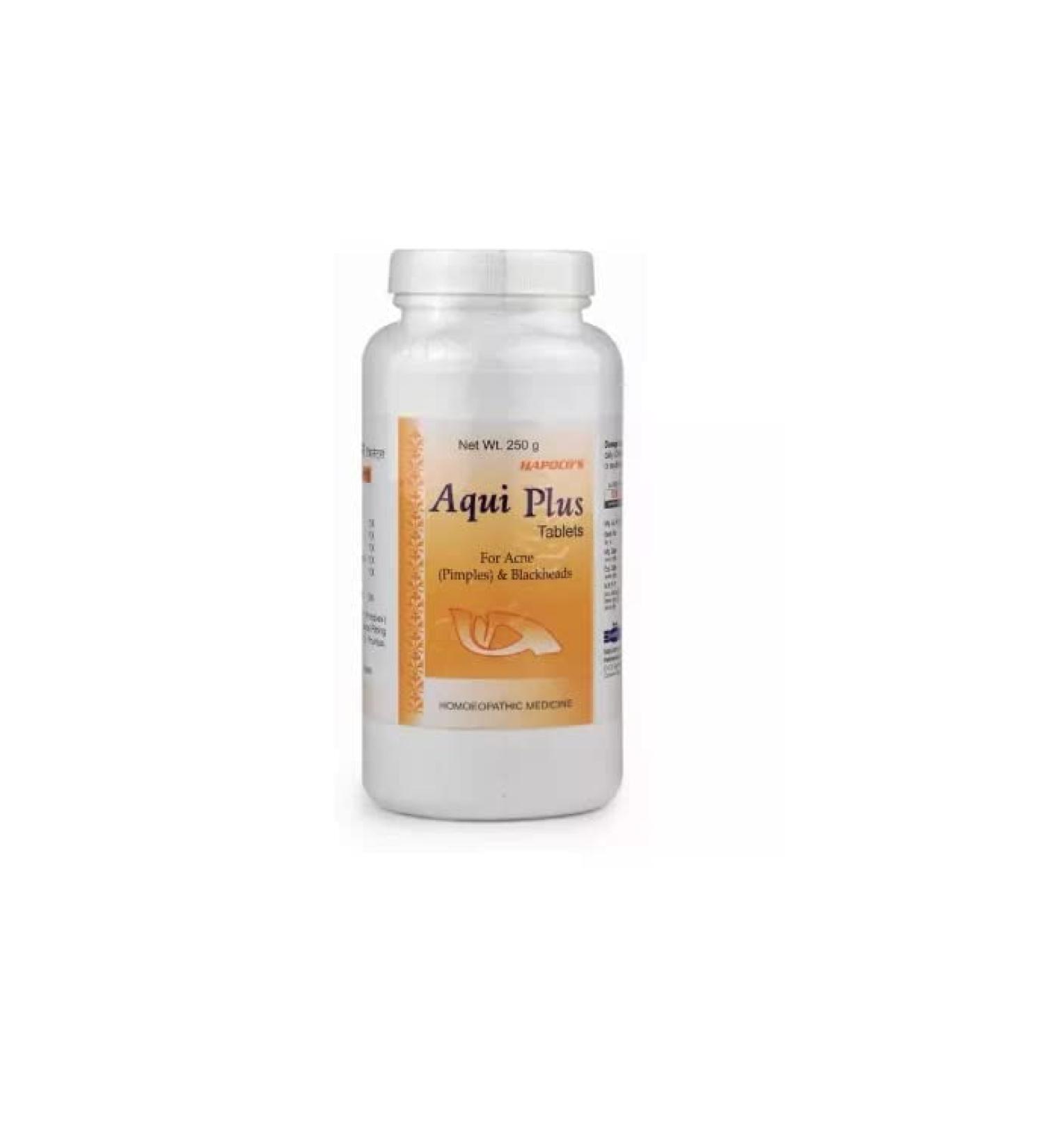 Hapdco Aqui Plus Tablets Reduce Acne Blotches Pimples Blackheads Post Acne Scar Marks (250gm) - by shopmore01 (25gm)