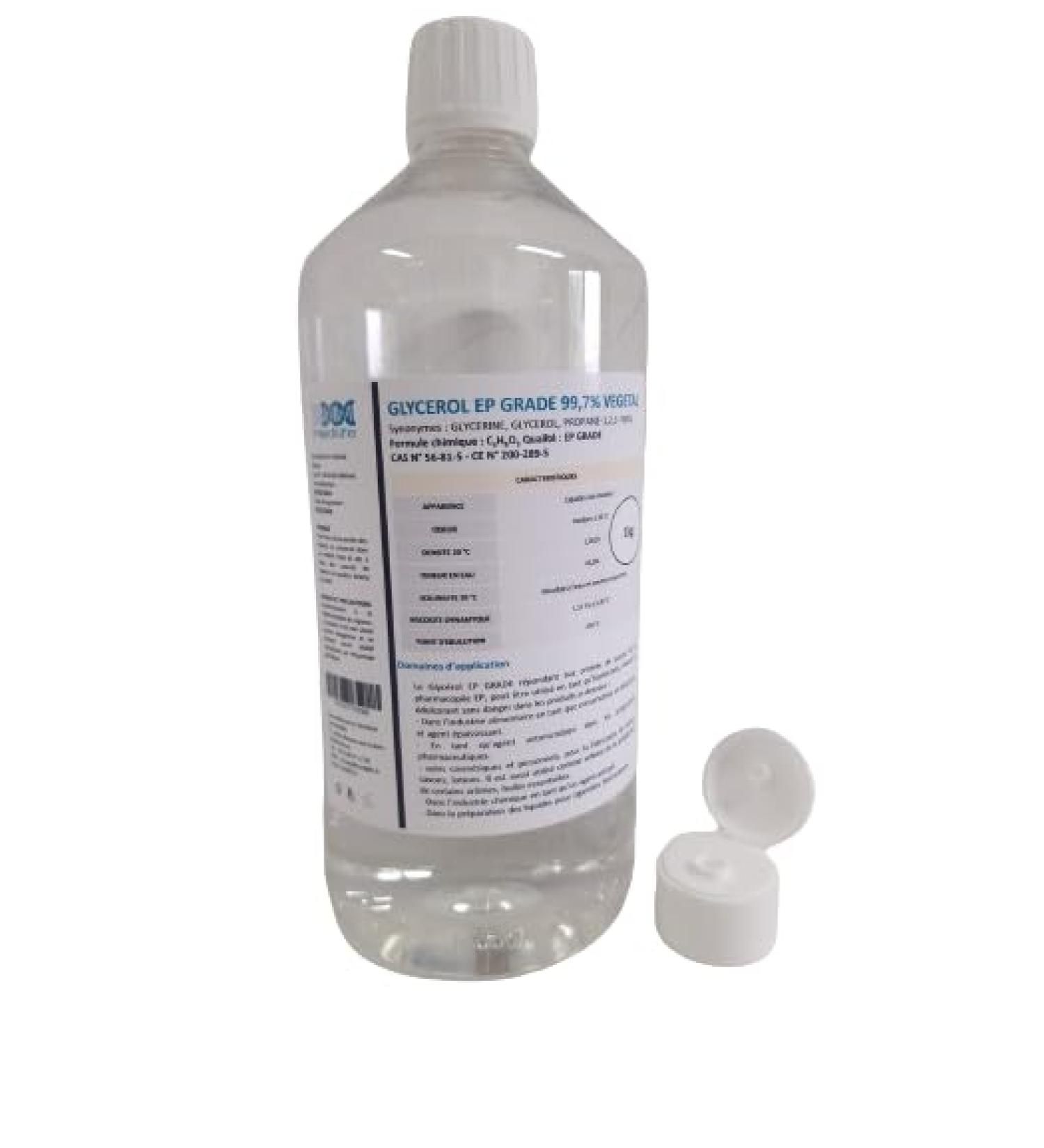 Medilife Vegetable Glycerine (Glycerol) EP GRADE 99.5% (1kg) Purity 99.5% Glycerol 100% Natural | Natural Moisturizer for Hair and Skin | Ideal for Soaps Shampoos Creams