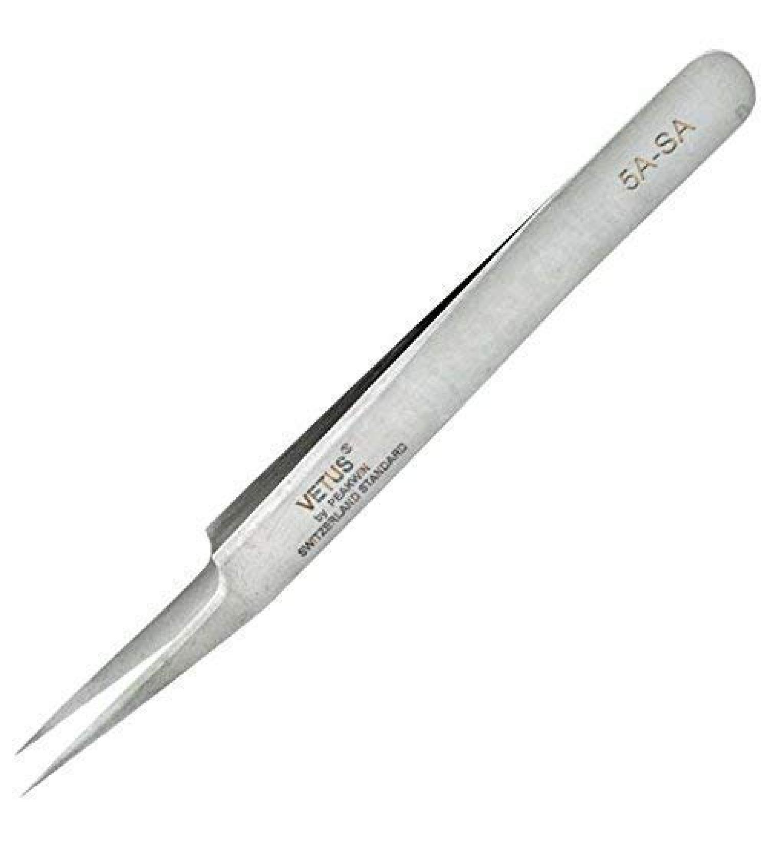 Professional tweezers | VETUS 5A-SA | for separating eyelashes | straight shape