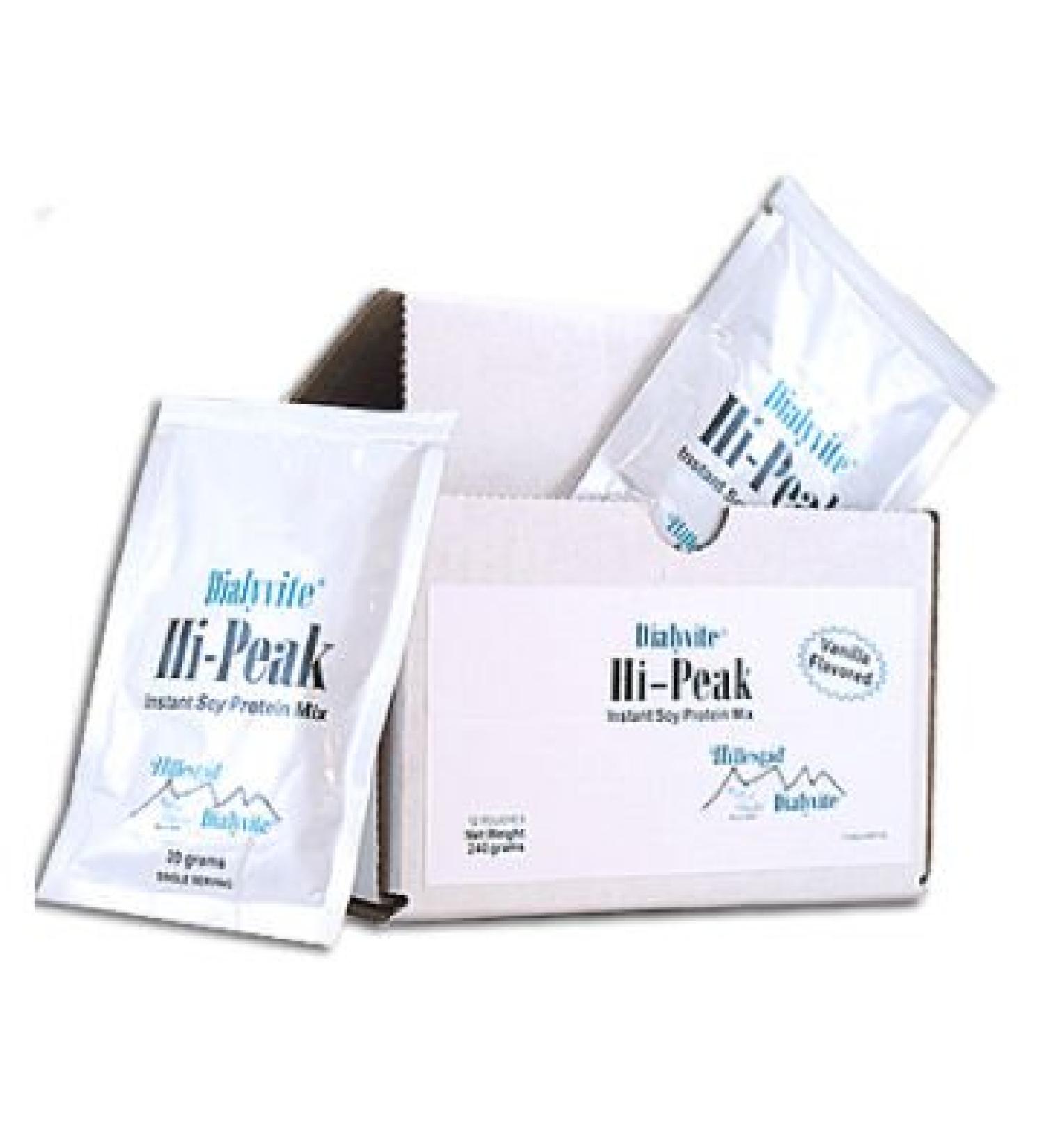 Dialyvite Hi Peak Soy Protein Powder - 12 Single Serve Packets - Buy Online on GoSupps.com