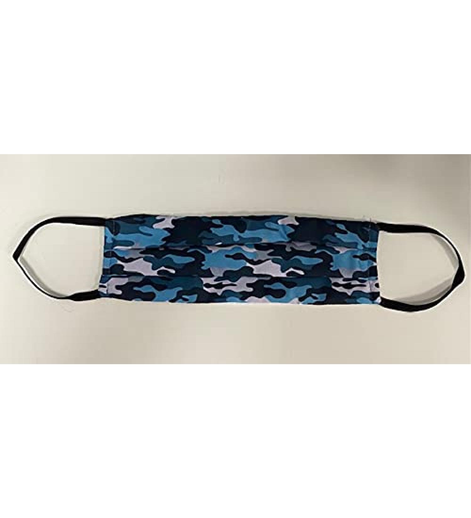 Buy Reusable Washable Fabric Masks for Children (3-12 Years) - 2 Layers Camouflage Blue - Buy Online on GoSupps.com