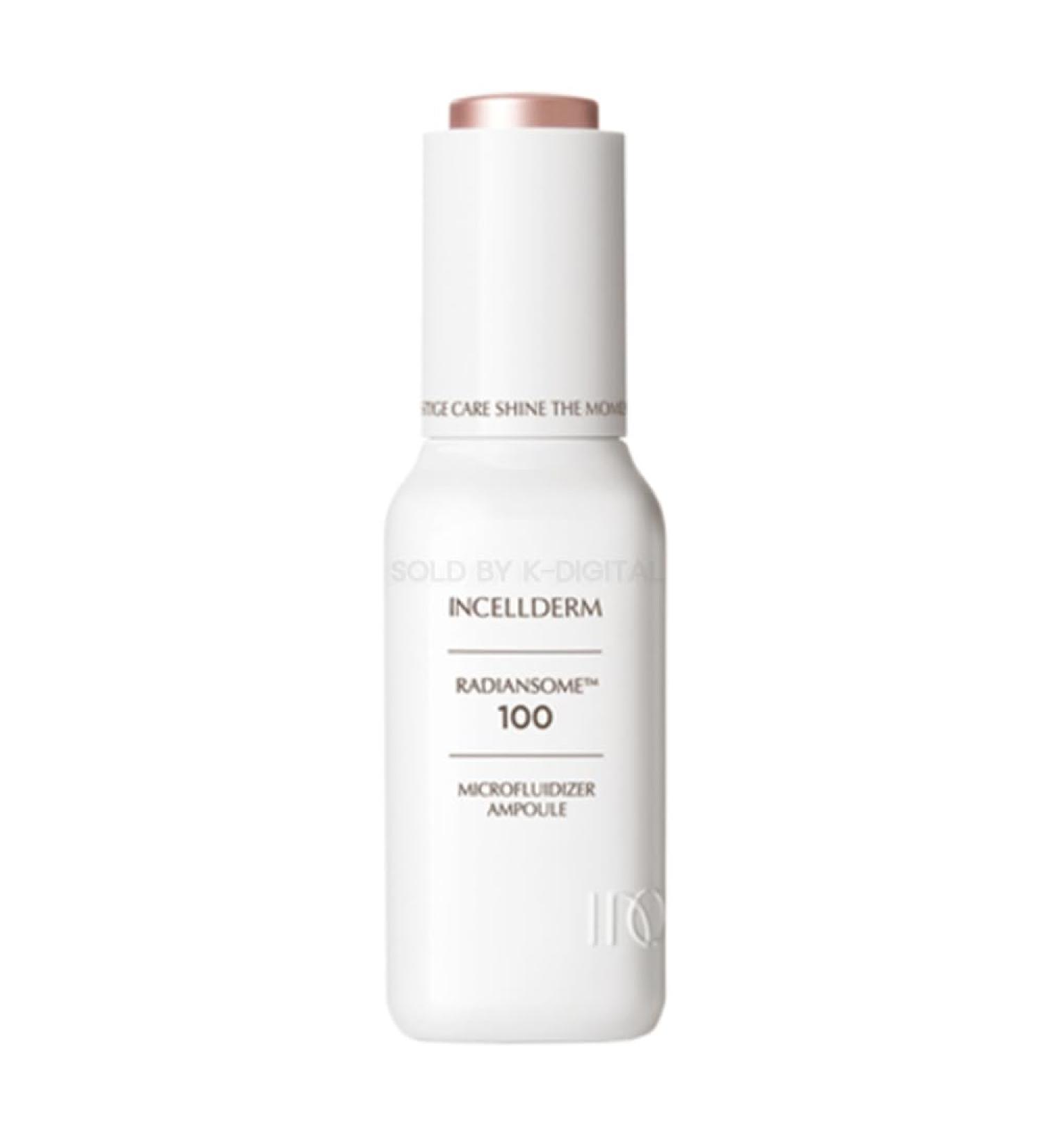 INCELLDERM Radiansome100 Microfluidizer Ampoule Premium Korean K-Beauty Skin Care for Wrinkle Improvement | 30ml / 1.01 fl oz - Buy Online on GoSupps.com