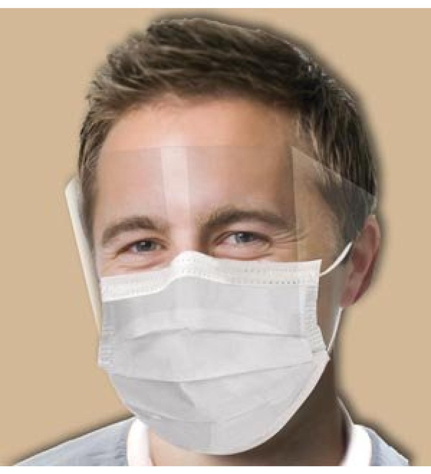 GCPW Ultra No-Fog Earloop Masks w/Shield 25/Bx