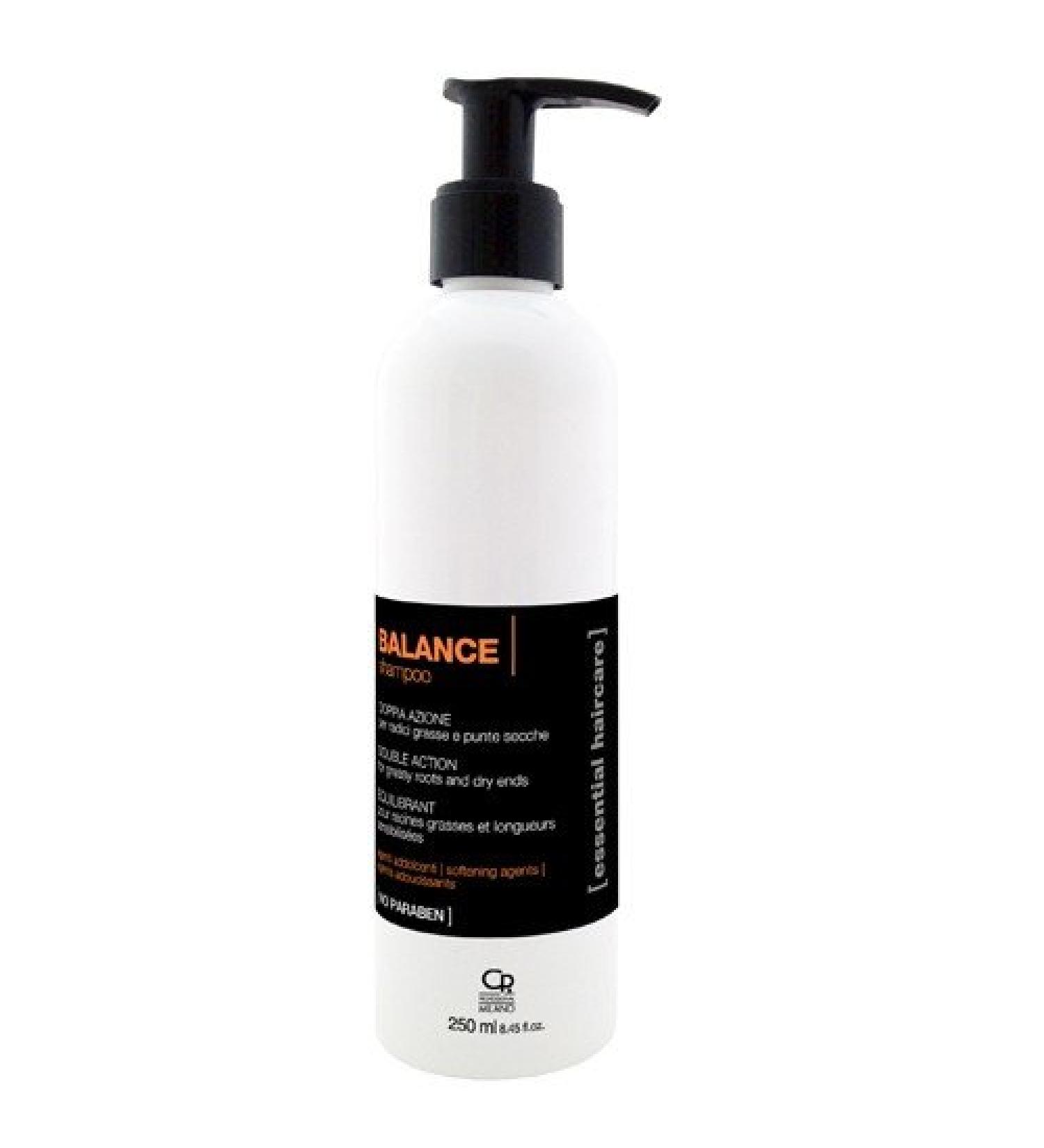 Essential Haircare - Balance Shampoo - Professional Purifying Treatment for Dry, Brittle, Arid Hair and Oily Roots - 250 ml