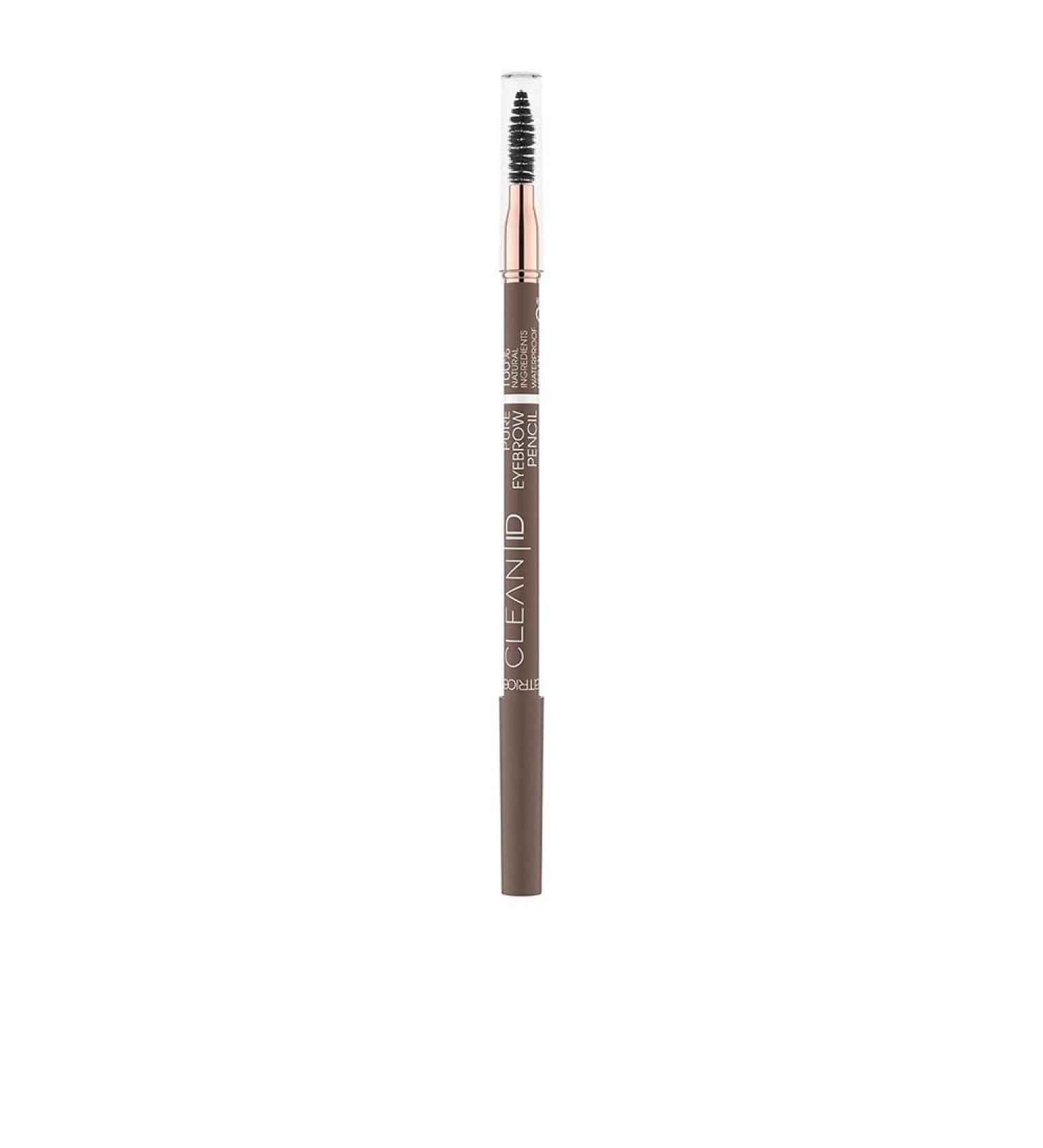 Catrice Clean Id Pure Eyebrow Pencil Eye Pencil eyebrow pencil No. 030 Warm Brown Brown Long -lasting matt vegan waterproof microplasty particles free (1G)