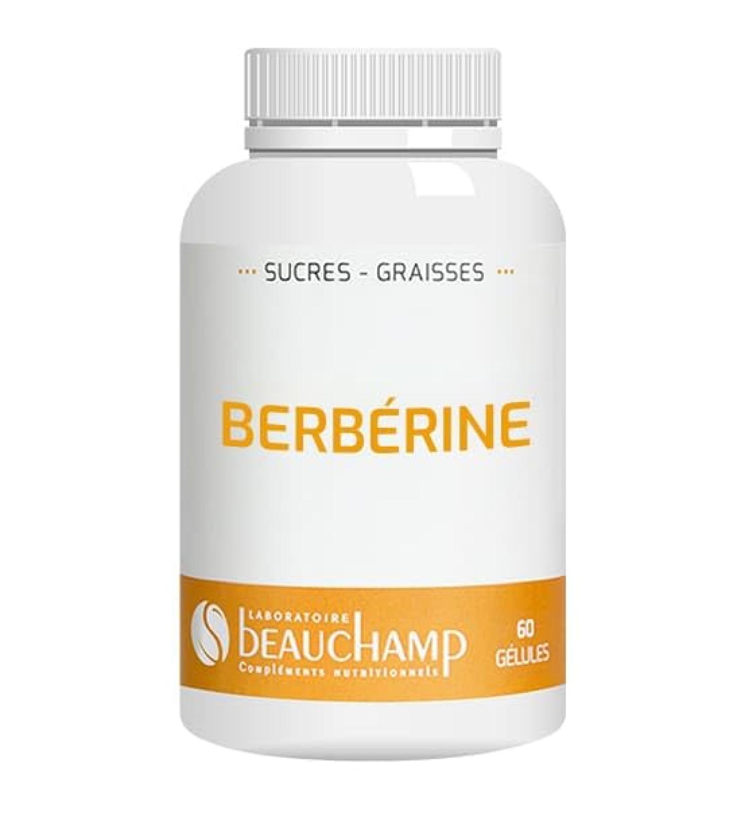 Laboratoire Beauchamp - Food supplement BERBERINE - 60 capsules - Blood glucose and sugar control - Developed in France - Buy Online on GoSupps.com