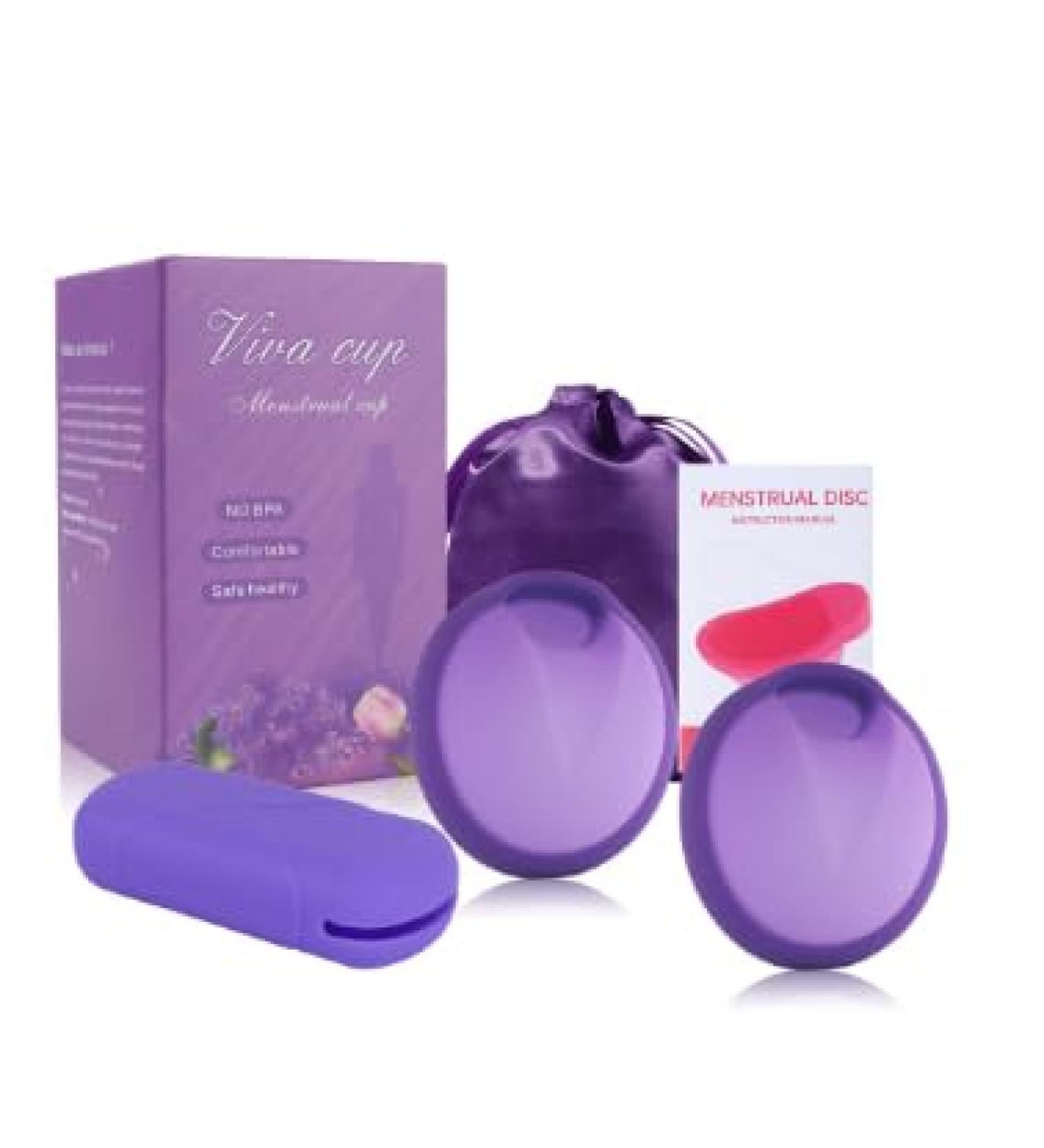 Waterproof Silicone Menstrual Cups | Durable & Flexible Tampon Alternatives | Two-Part Menstrual Panties (S+L) | Women's Hygiene Solutions - Buy Online on GoSupps.com