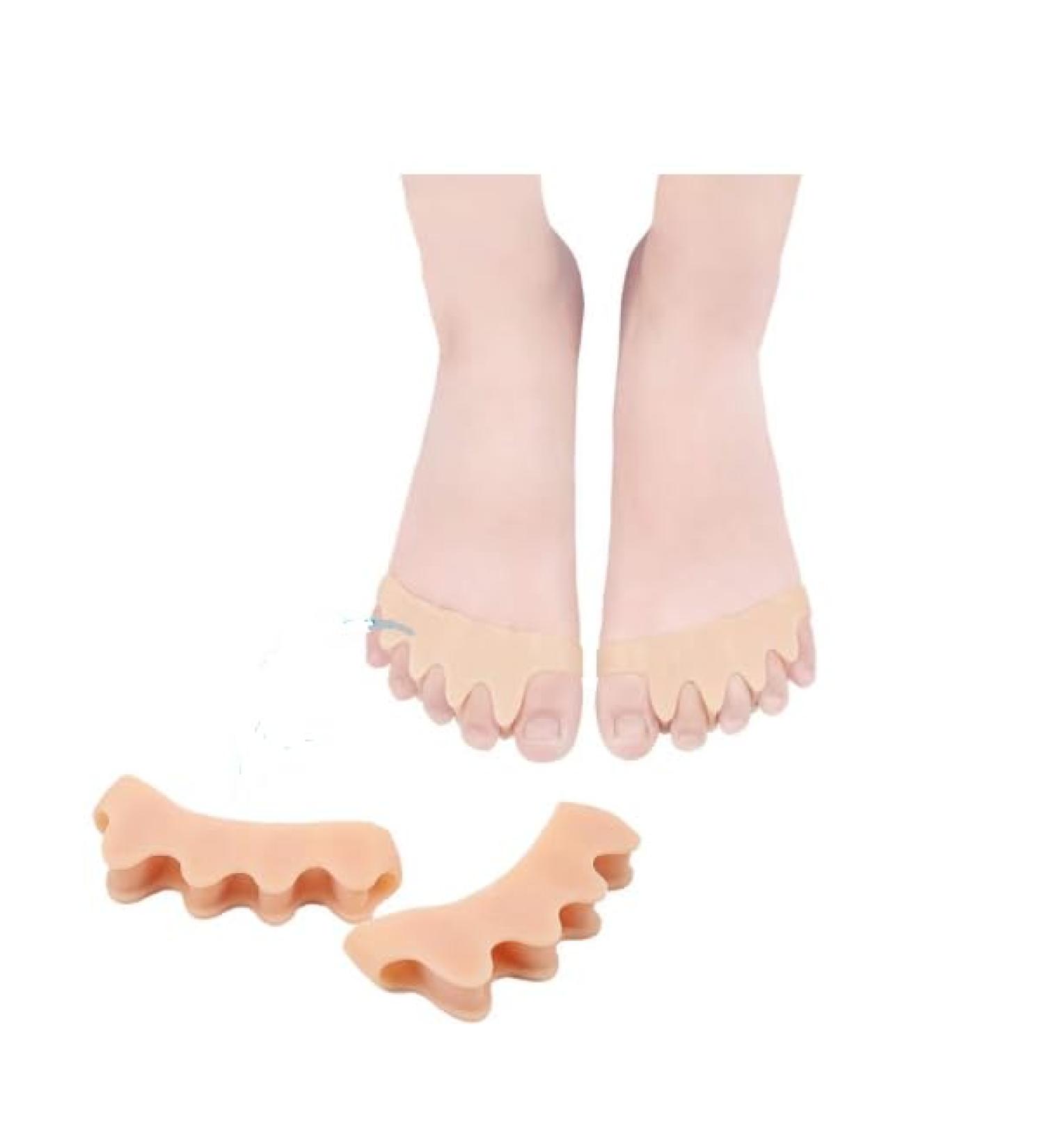 Toe Separator Bunion Pain Relief Pads - Foot Corrector in Beige | International Shipping Available - Buy Online on GoSupps.com