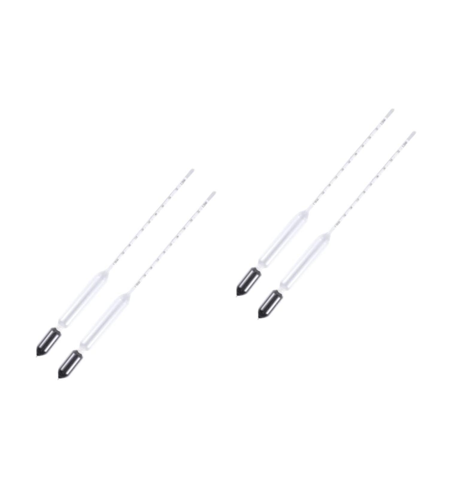 ULTECHNOVO 4 Pcs Aquarium Glass Hydrometer Glass Density Meter Glass Float Meter Light Meter Liquid Photometer Assorted Color 1.2-1.3x2pcs 29.5X1.7cmx2pcs - Buy Online on GoSupps.com