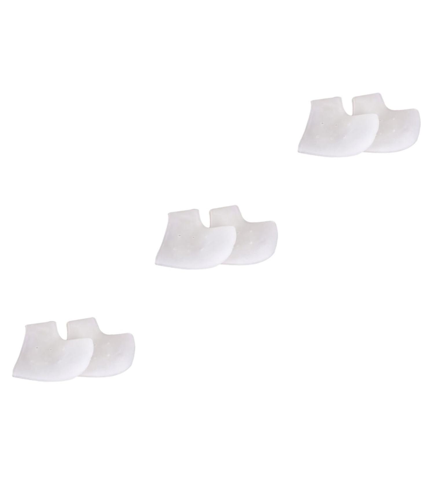 minkissy 3 Pairs Silicone Gel Breathable Socks Foot Protectors for feet Heel Support Socks Insoles for Plantar Heel Insole White Heel Sleeve Heel Support for Plantar Spa - Buy Online on GoSupps.com