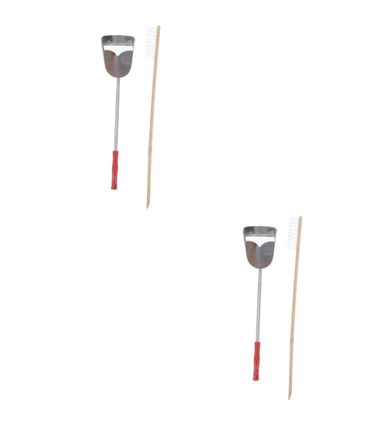 DOITOOL 4 Pcs Birdcage Brush Bird Cage Scoop Shovel Bird Brush Parrot Cage Brush Bamboo Cage Cleaner 7x9cmx2pcs Assorted Colorx2pcs - Buy Online on GoSupps.com