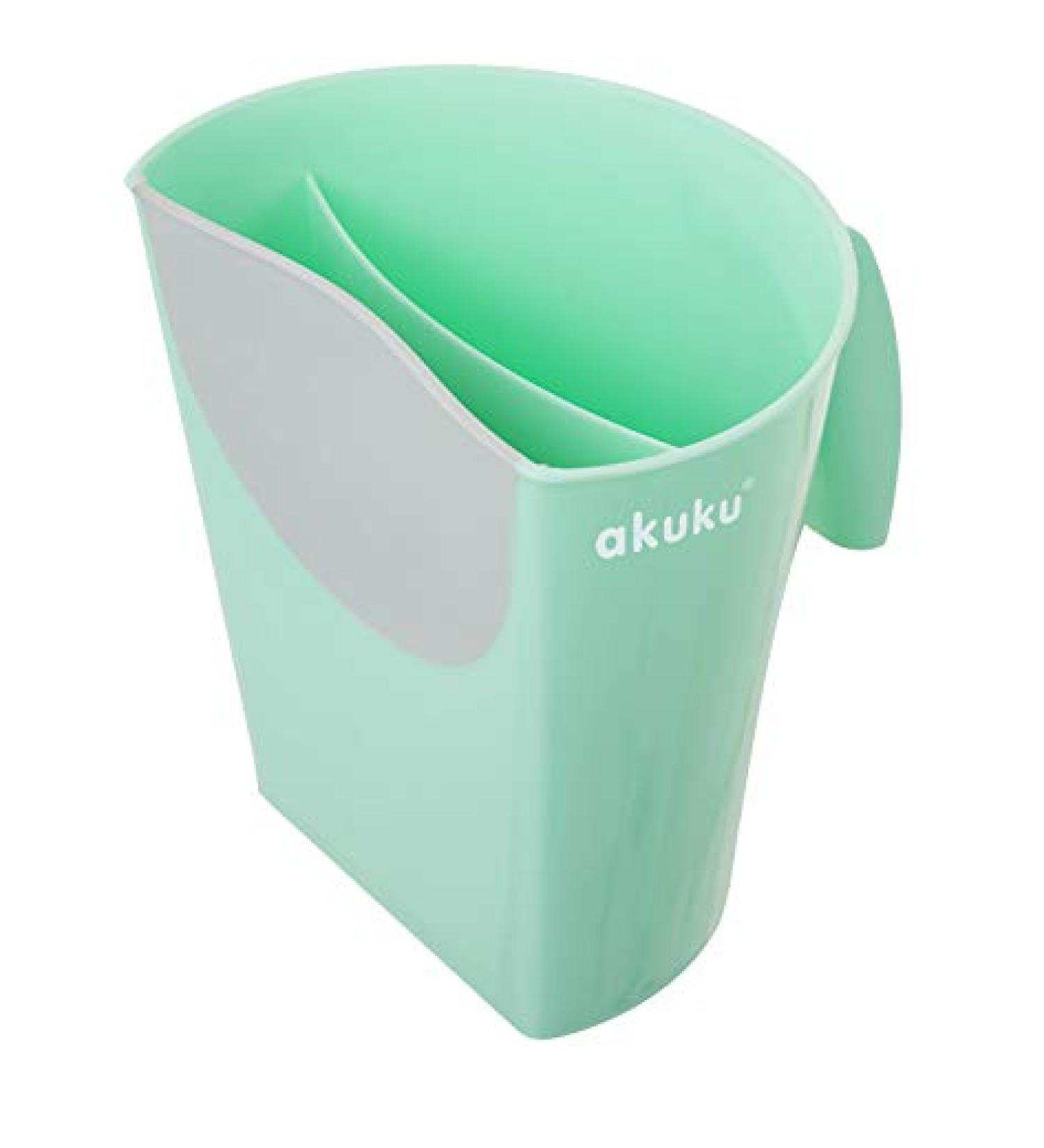 Akuku Green Hair Washing Cup for Kids | Shampoo Eye Protection & Shower Aid | Safe Bathing Mug for Children - Buy Online on GoSupps.com