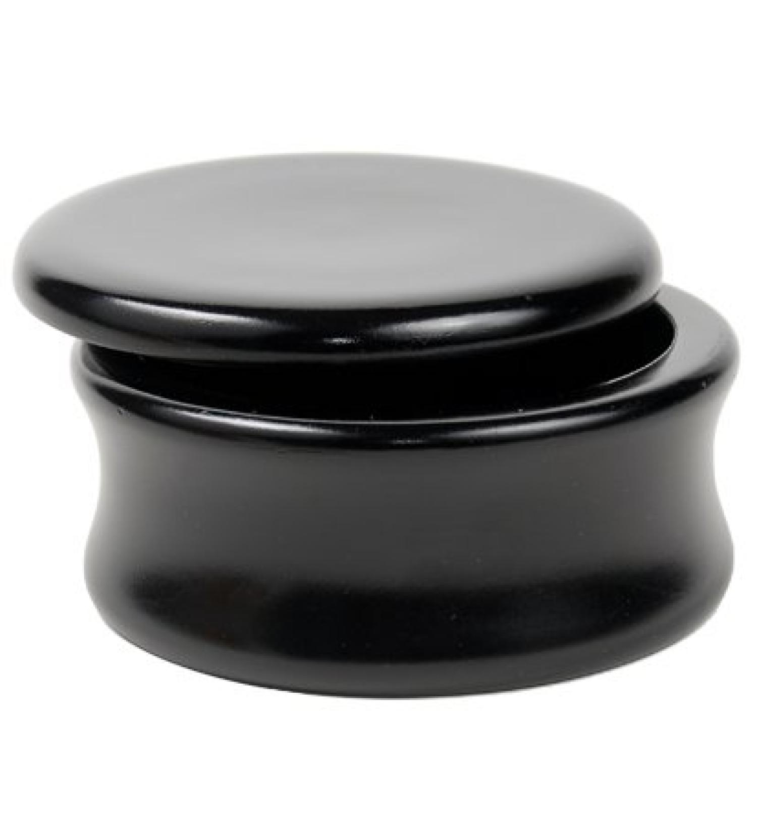 Parker Safety Razor Mango Wood Shave Soap Bowl - Hand Carved Black Lacquer - Buy Online on GoSupps.com