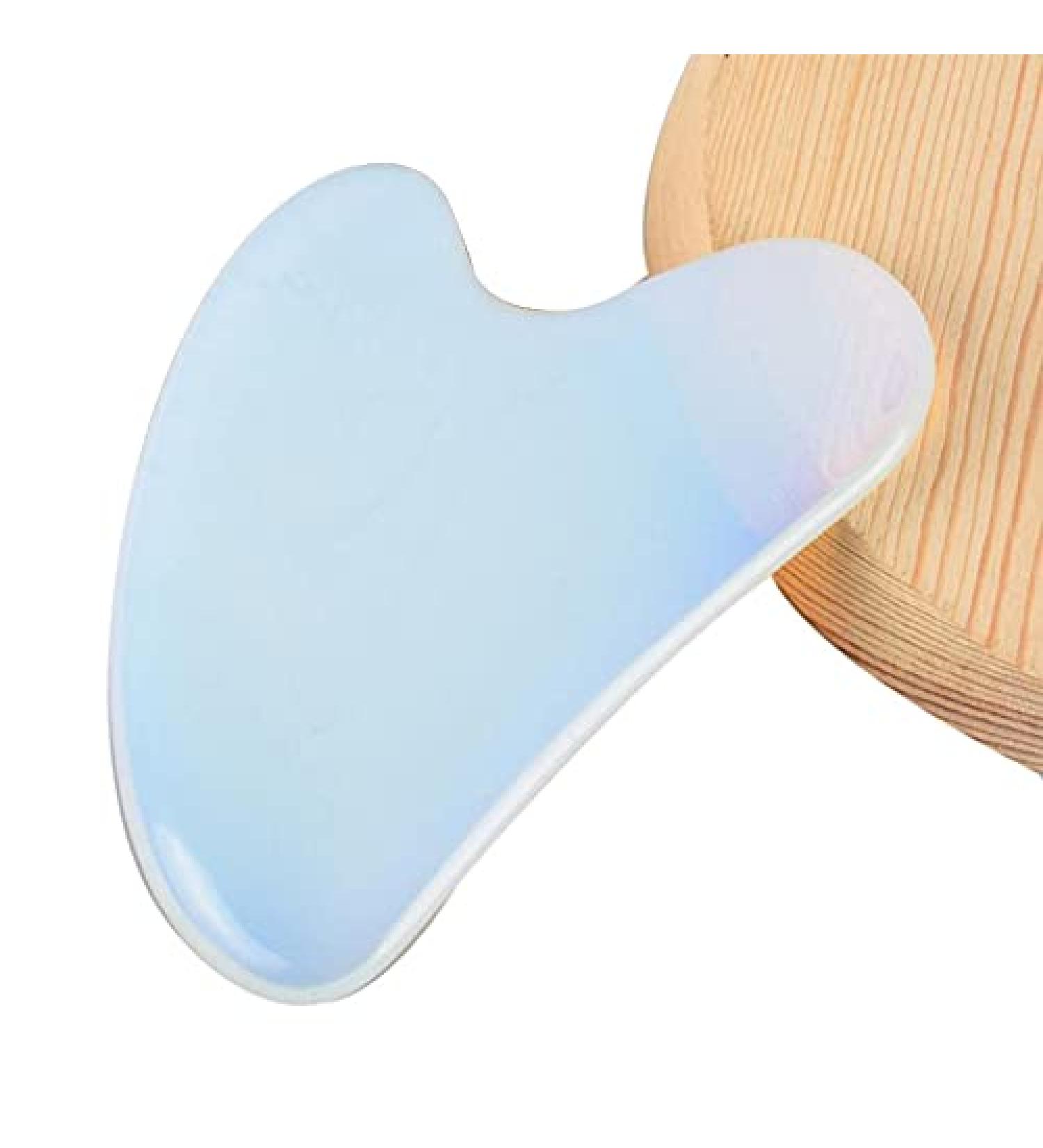 Natural Stone Triangle Gua Sha Board - Jade Scraper Tool for Body Spa & Face Lift | Reduce Puffiness & Tighten Skin - Buy Online on GoSupps.com