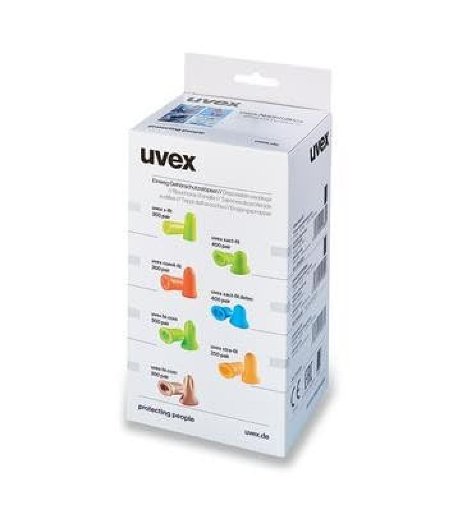 Disposable earplugs uvex xact-fit detec 400 pairs polyurethane foam
