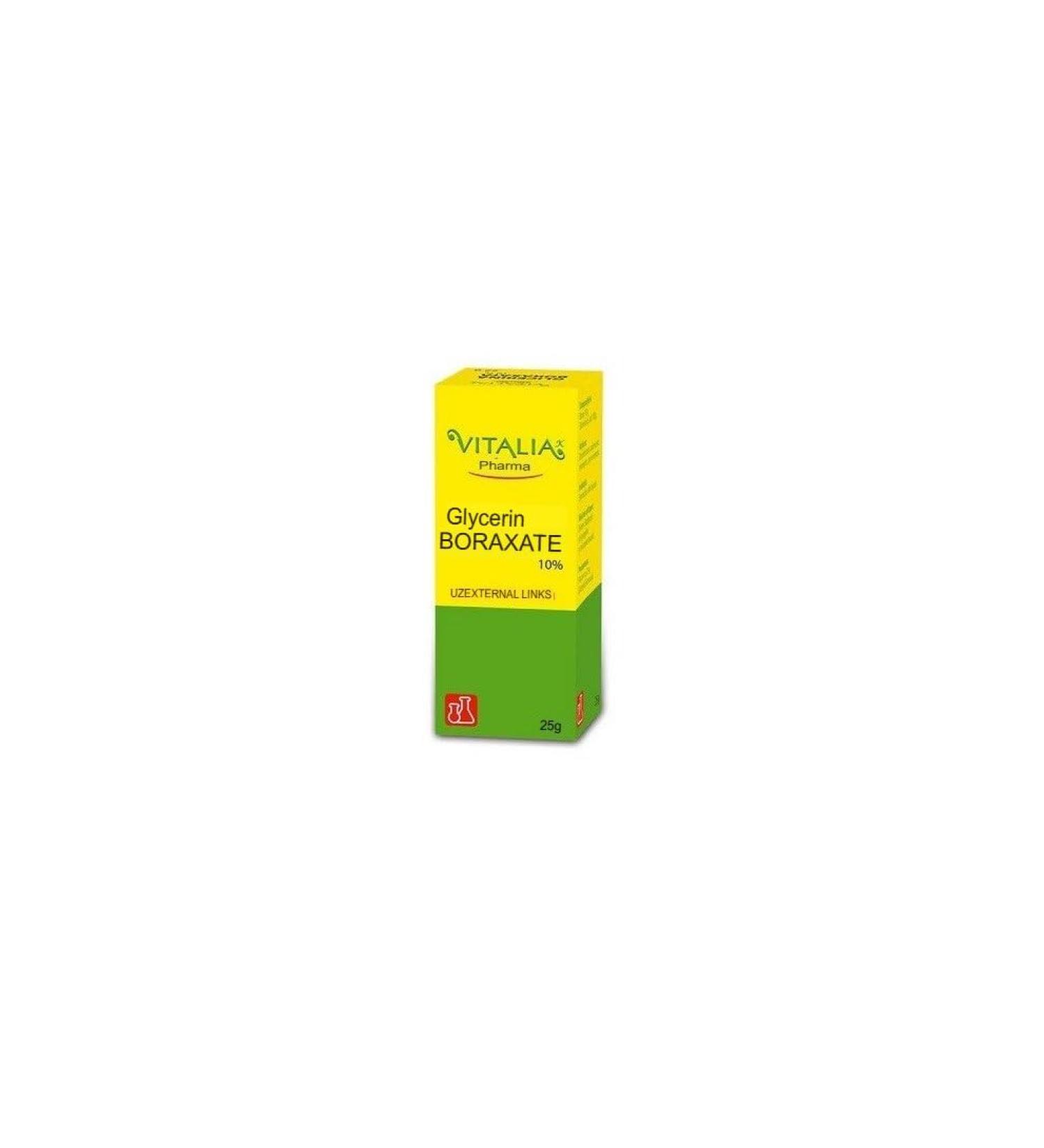 Glicerina Boraxata 10% 25 g Vitalia disinfectant antimycotic antiseptic slightly anesthetic