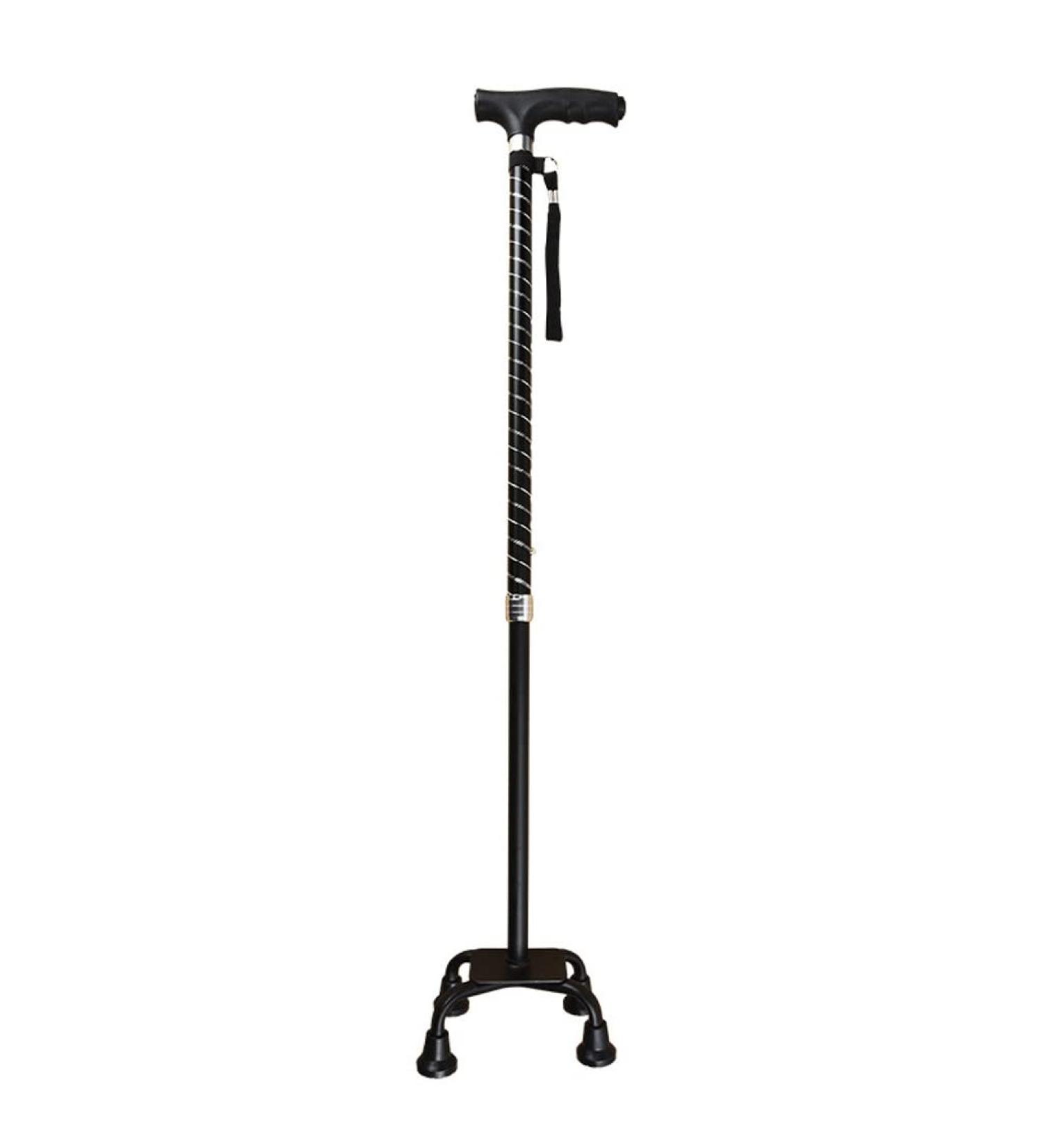 Crutches for The Elderly Elderly Cane Elderly Four-Legged Walking Stick Elderly Cane Four-Legged Walking Stick Multi-Functional Non-Slip Telescopic Smooth Sailing - Buy Online on GoSupps.com
