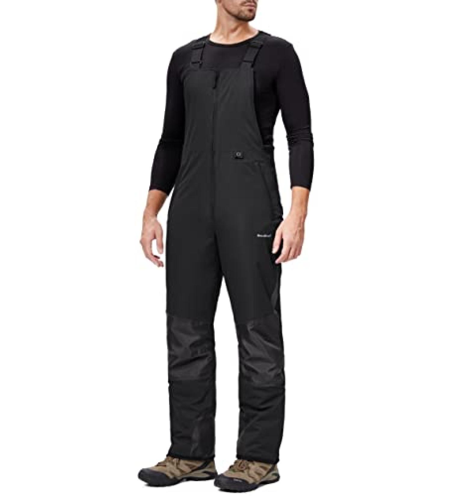 BenBoy Men's Snow Bibs Ski Pants - Waterproof Insulated Overalls - Darkblack - Size Large - Buy Online on GoSupps.com