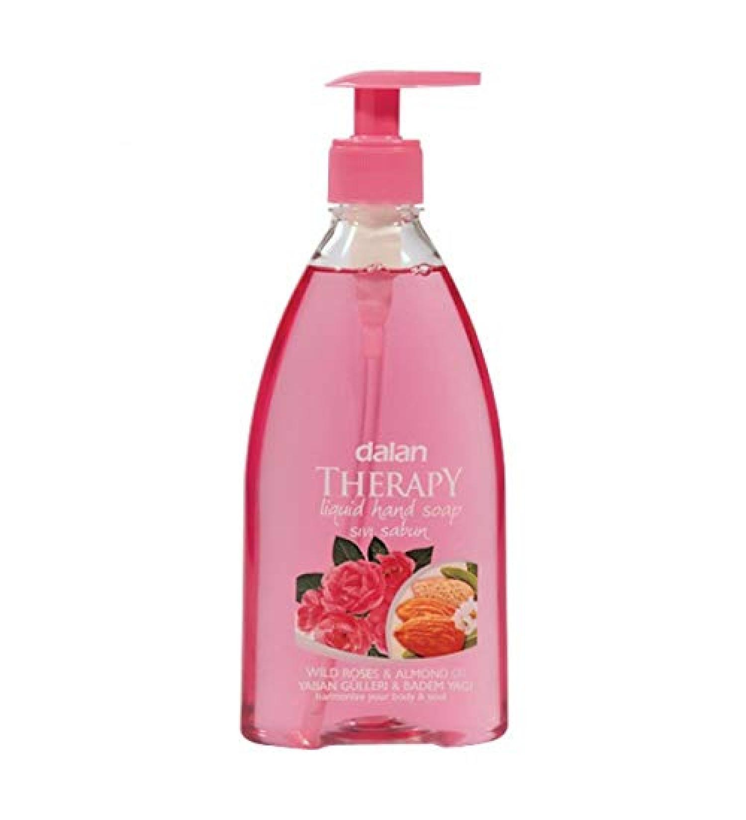 Dalan Dalan Therapy Set of 3 Liquid Hand Soap Bottles Wild Rose & Almond Oil Set of 3 (3 x 400 ml)