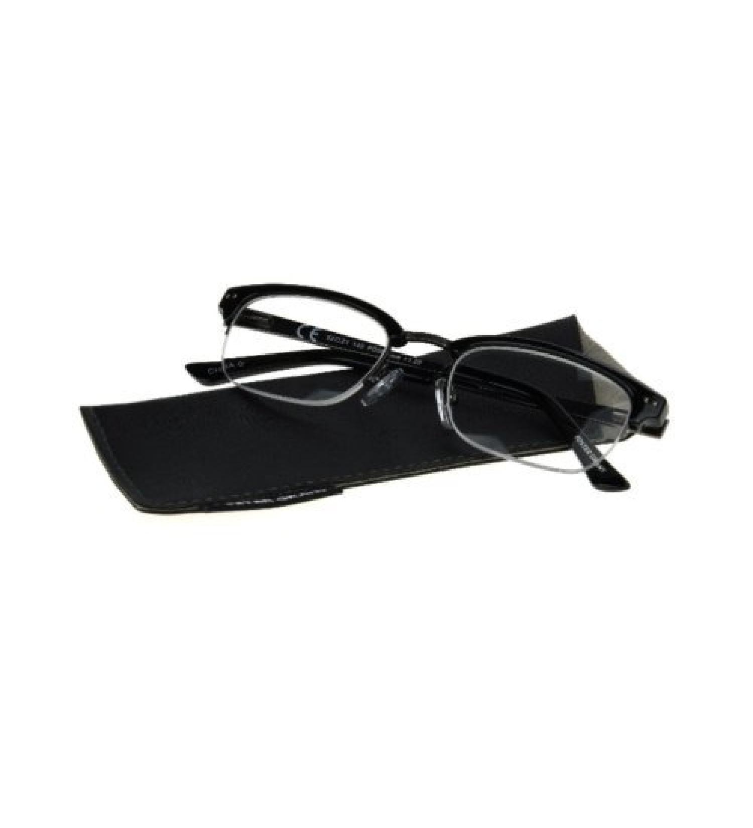 Foster Grant Warwick Men's Reading Glasses - Black Faux Rimless +2.00 | International Shipping Available - Buy Online on GoSupps.com